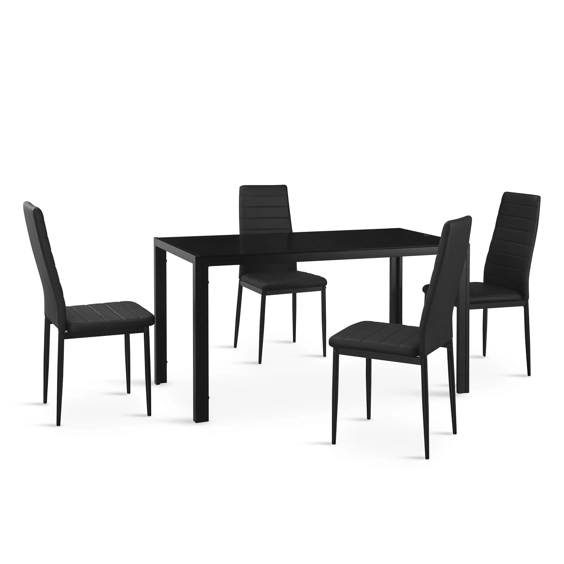 Samuel 5 Piece 1.4m Dining Set - Black - Image 5
