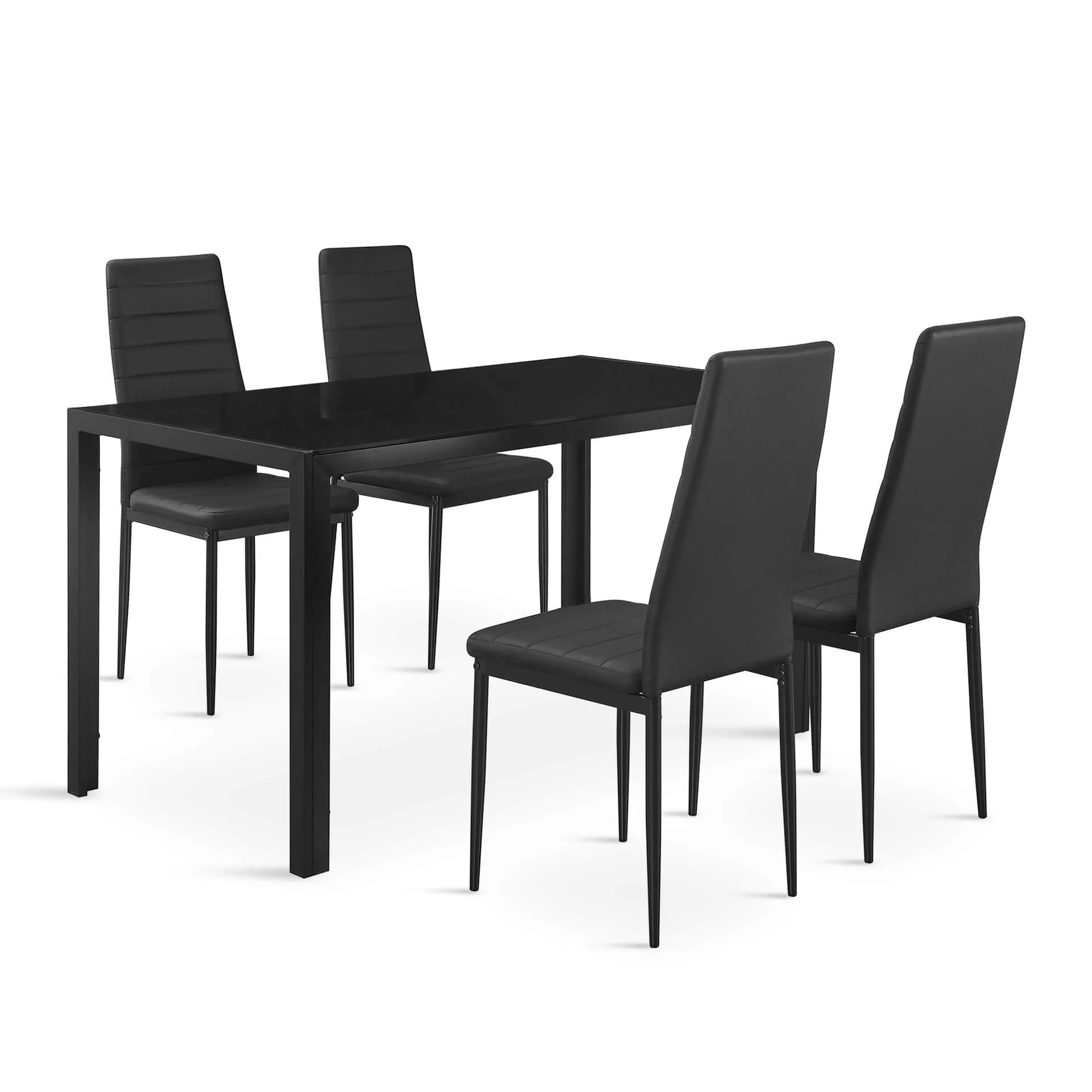 Samuel 5 Piece 1.4m Dining Set - Black - Image 6