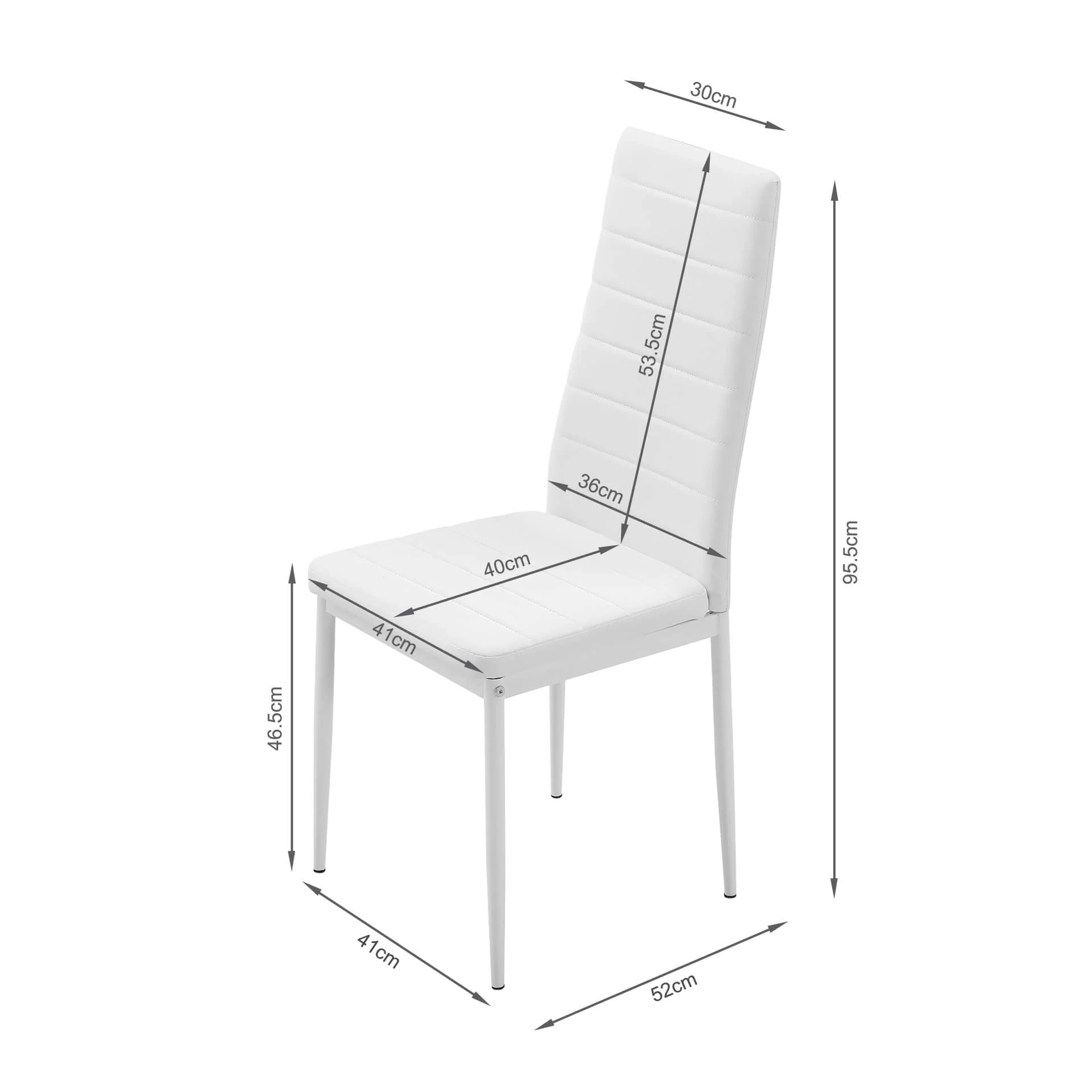 Samuel 5 Piece 1.4m Dining Set - White - Image 10