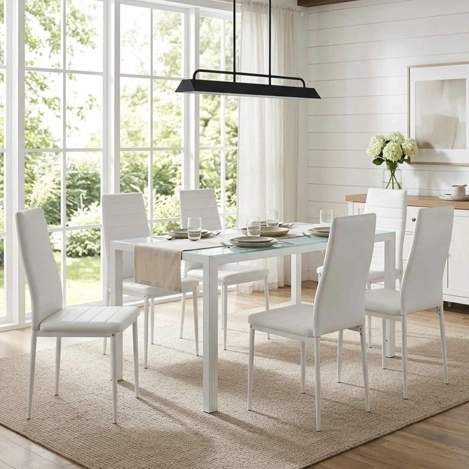 Samuel 7 Piece 1.6m Dining Set - White