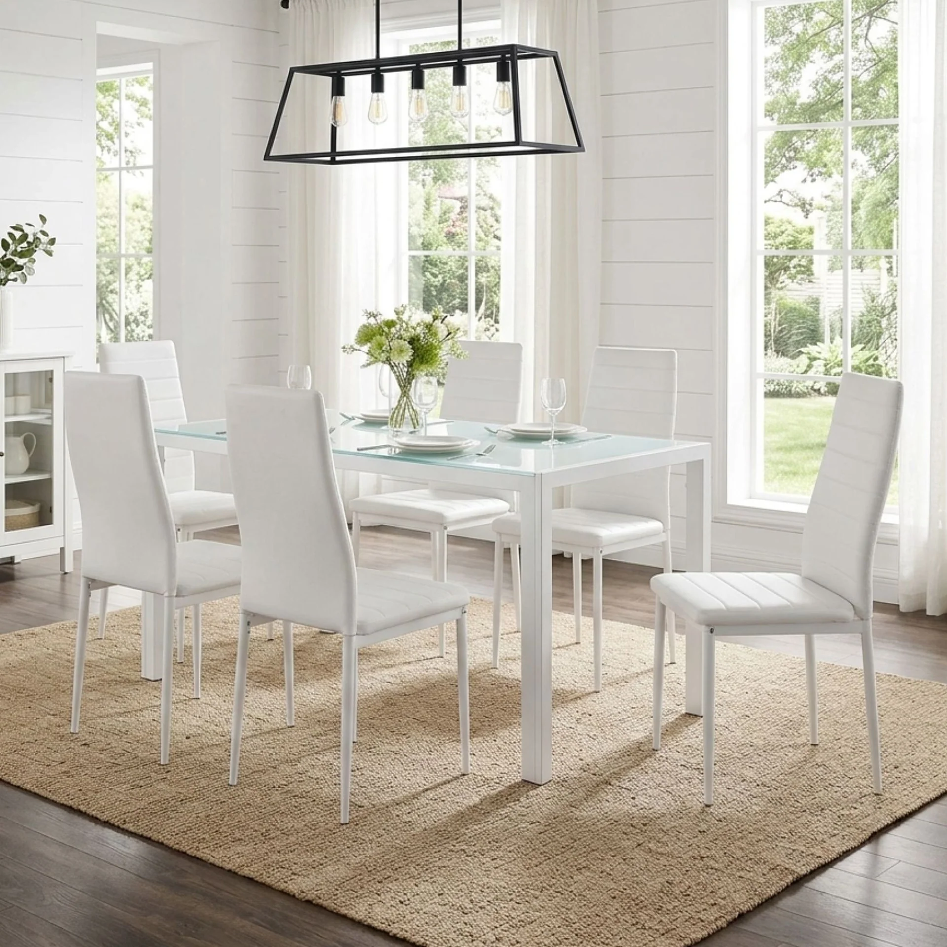 Samuel 7 Piece 1.6m Dining Set - White - Image 4