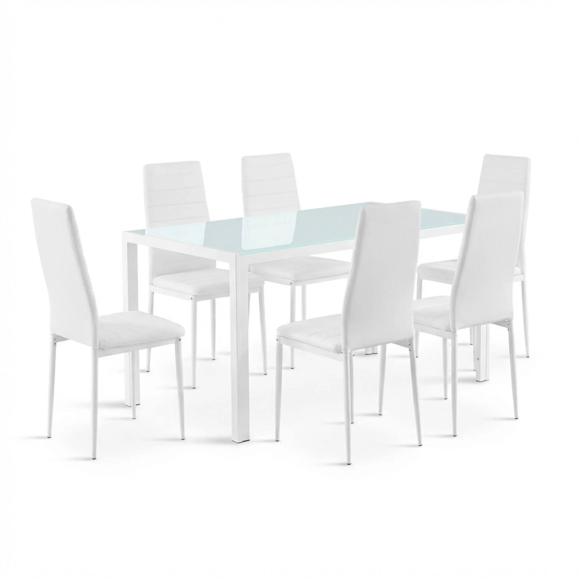 Samuel 7 Piece 1.6m Dining Set - White - Image 6