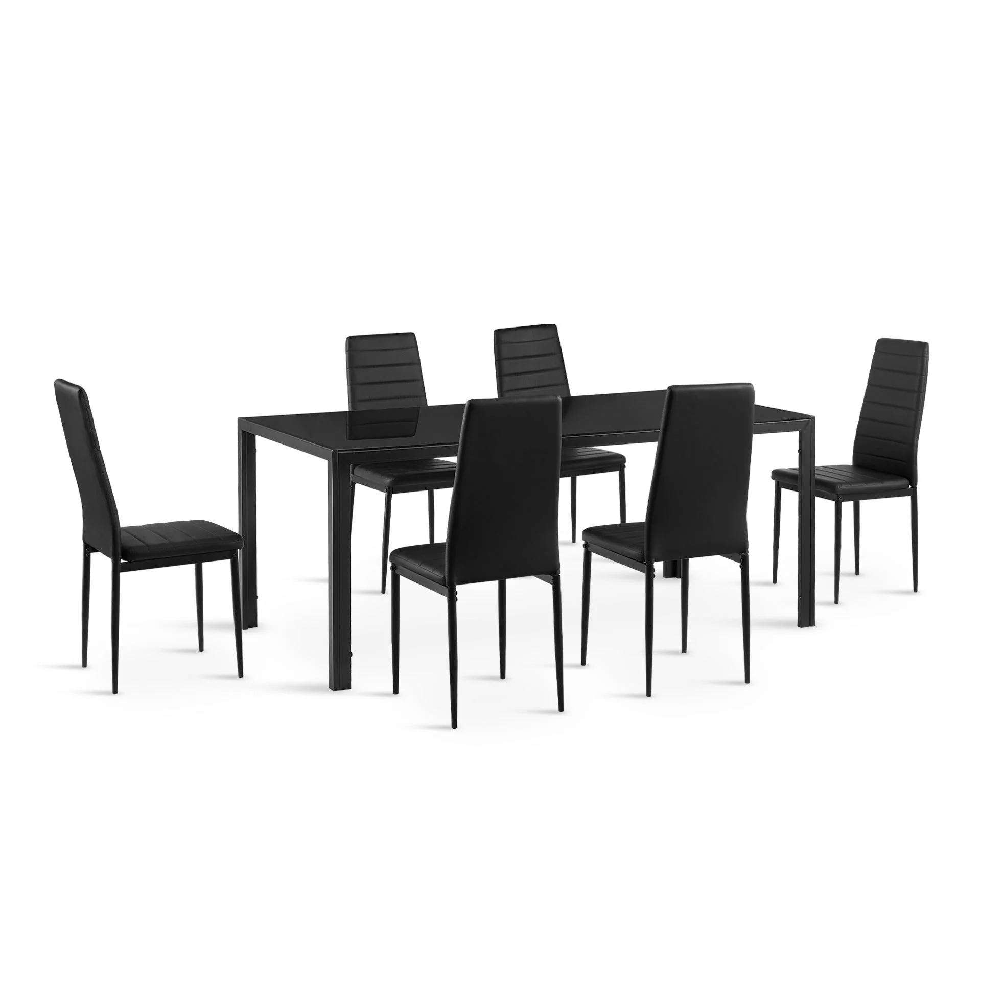 Samuel 7 Piece 1.8m Dining Set - Black - Image 12