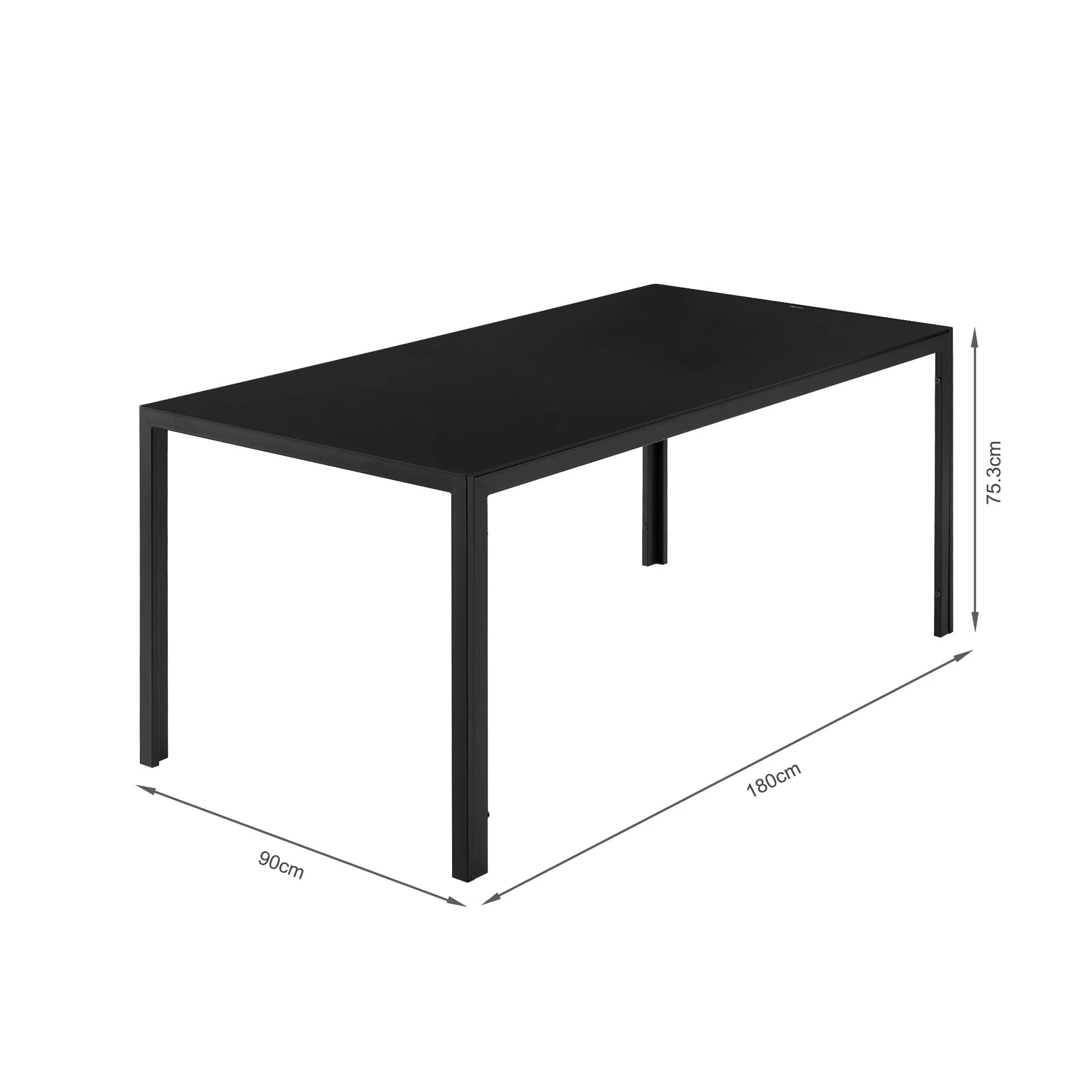 Samuel 7 Piece 1.8m Dining Set - Black - Image 15
