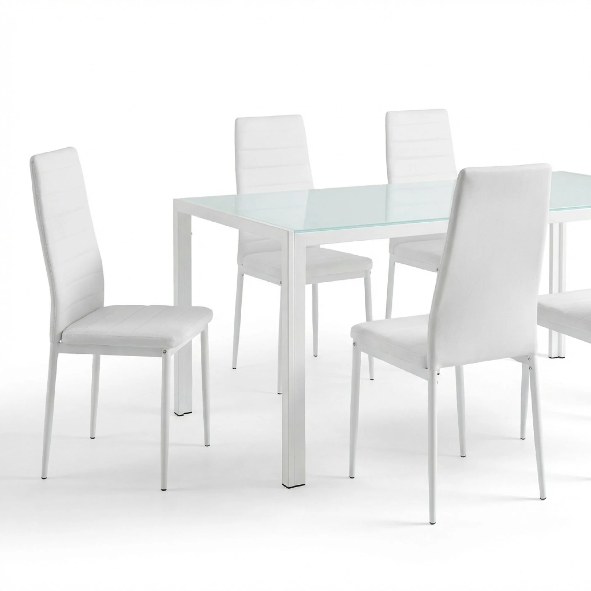 Samuel 7 Piece 1.8m Dining Set - White - Image 7