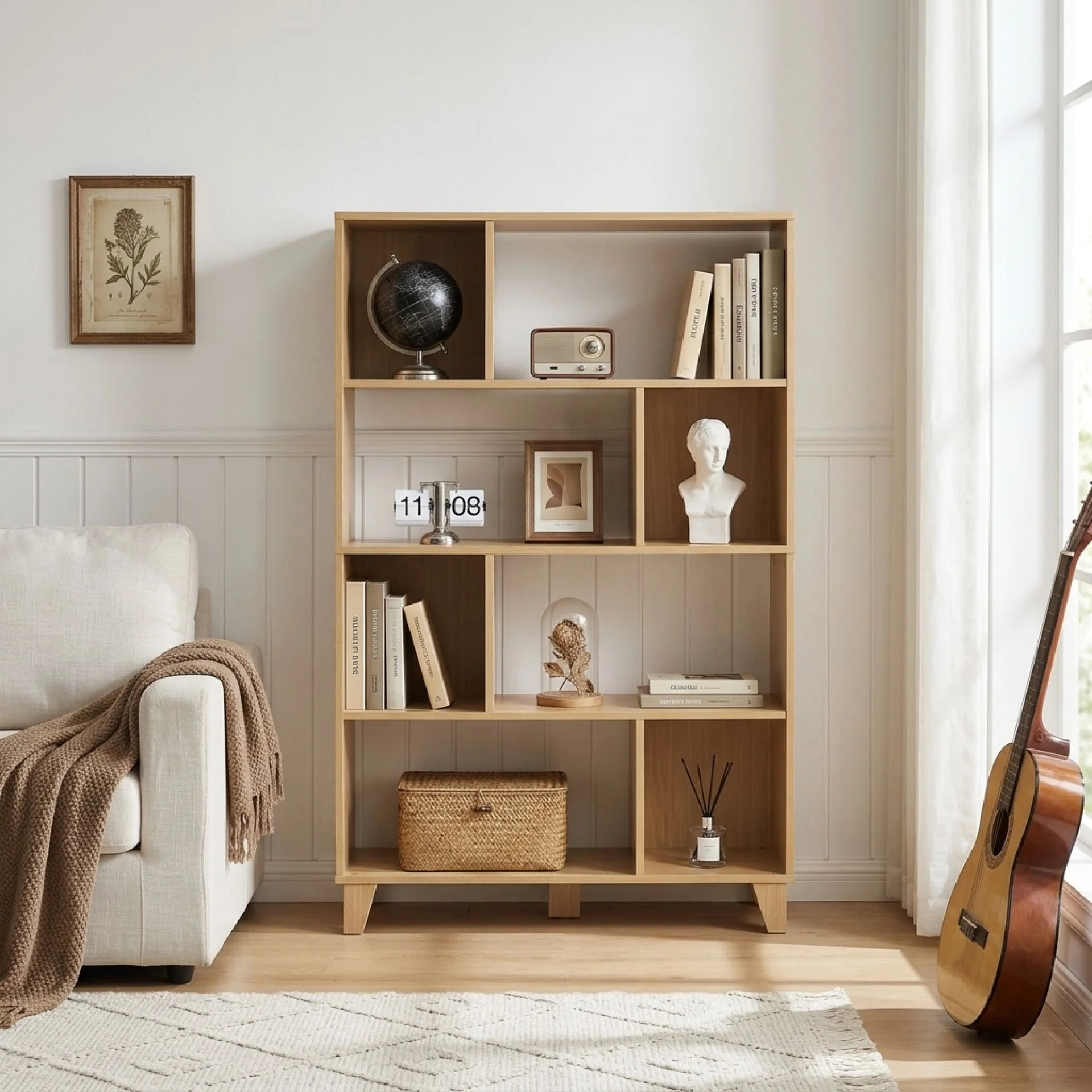 Sanson Bookshelf Storage Shelf - Oak - Image 3