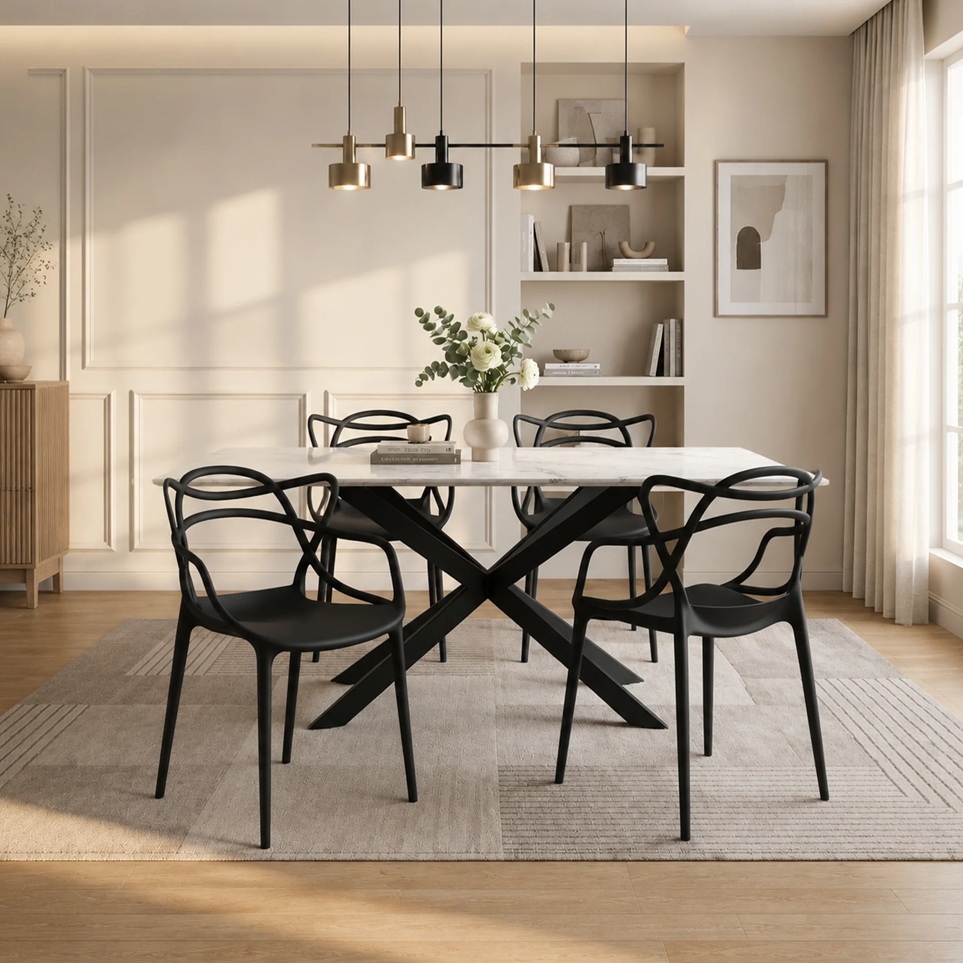 Santiago Dining Chair - Set of 4 - Black