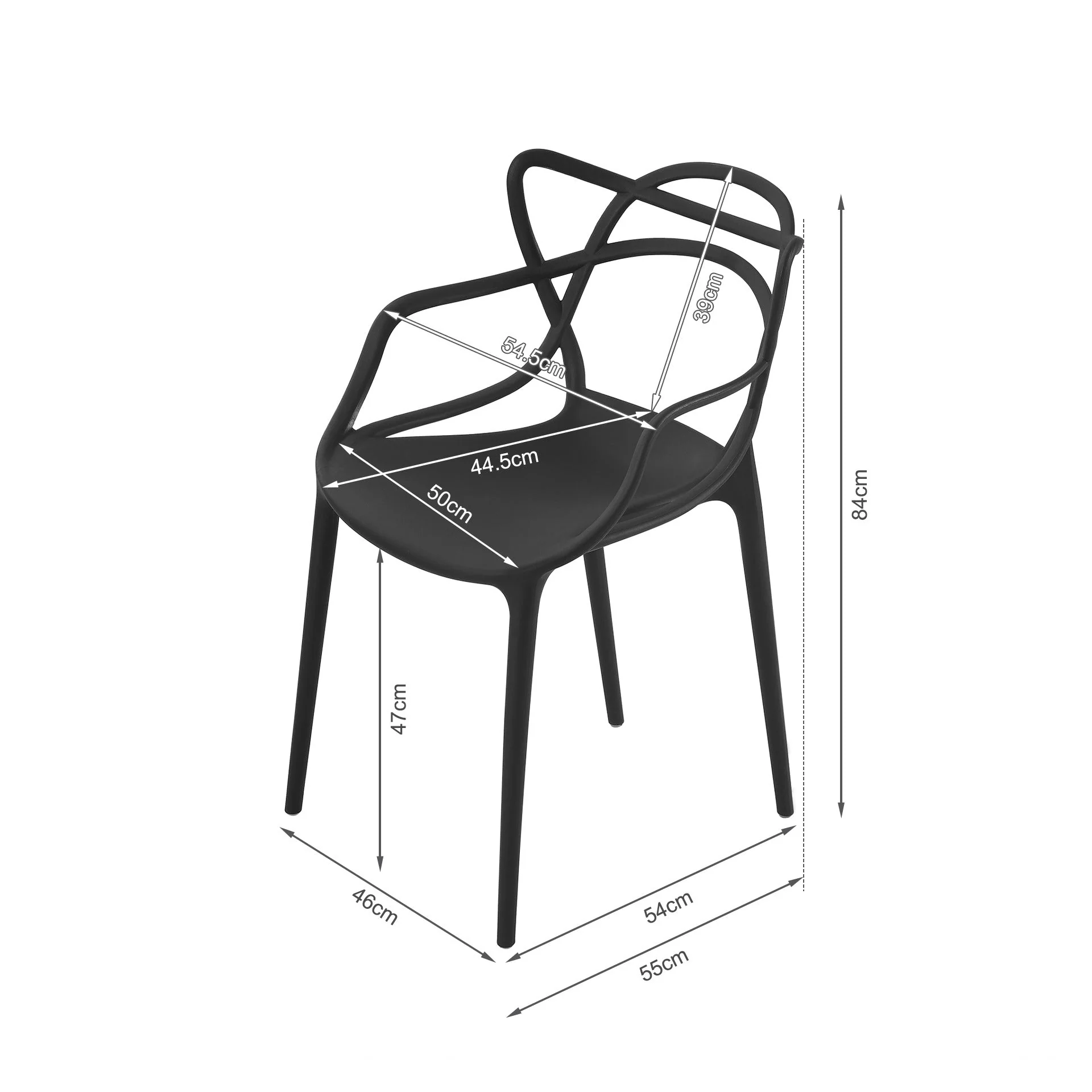 Santiago Dining Chair - Set of 4 - Black - Image 12