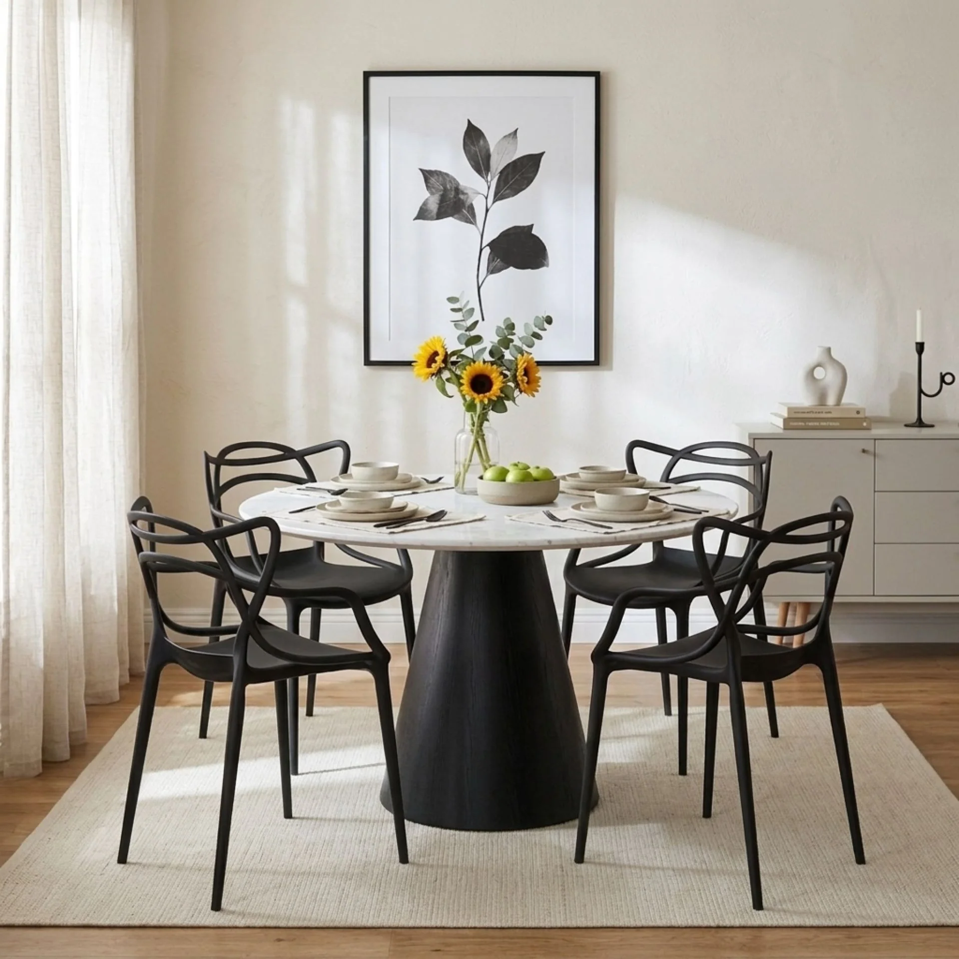 Santiago Dining Chair - Set of 4 - Black - Image 5