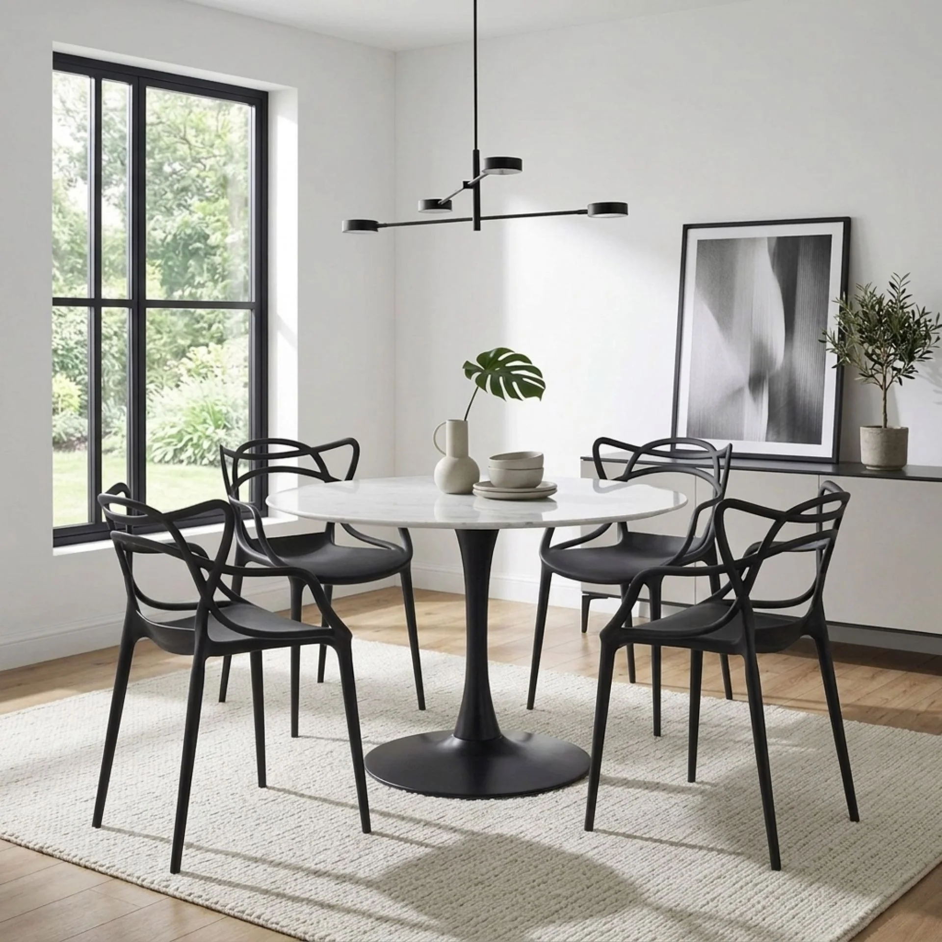 Santiago Dining Chair - Set of 4 - Black - Image 6