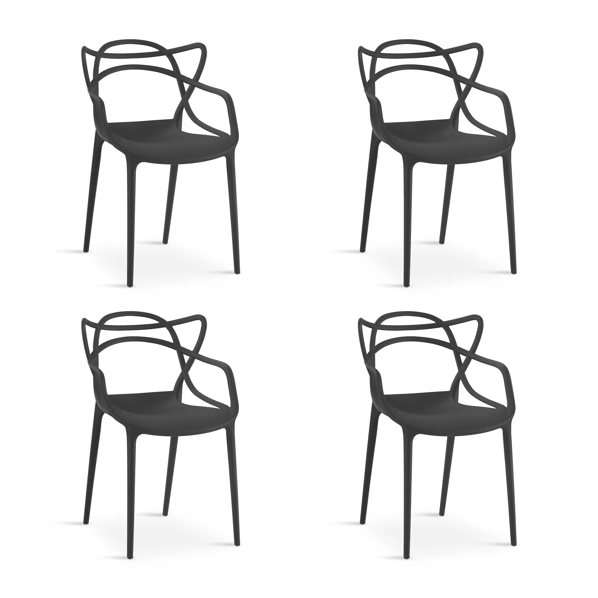 Santiago Dining Chair - Set of 4 - Black - Image 7