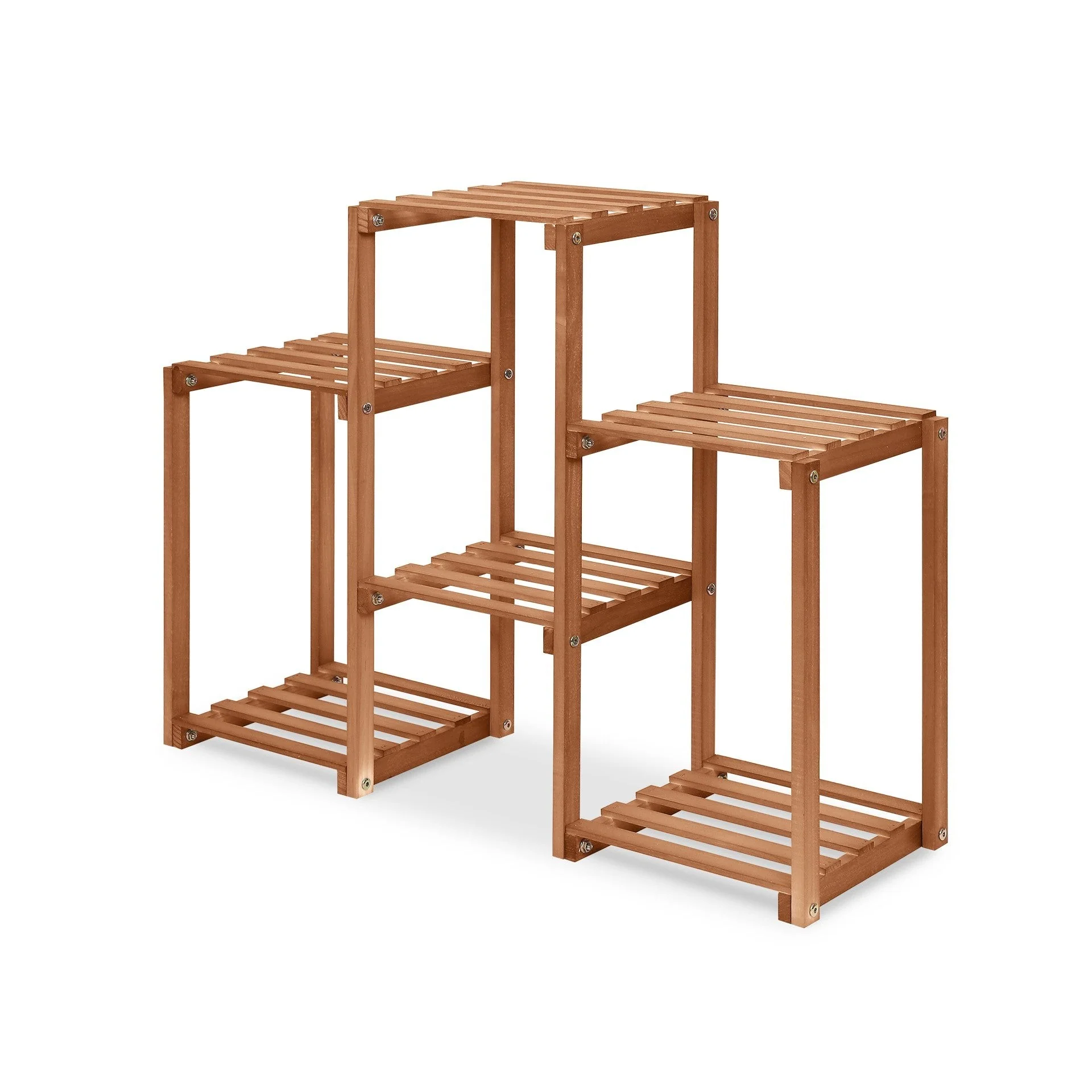 Saria Solid Wood Plant Stand - Brown - Image 2
