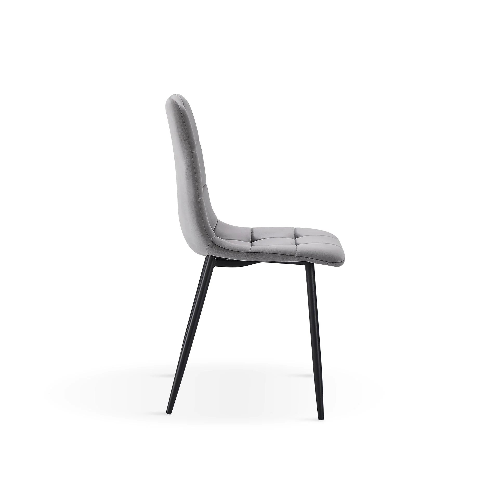 Sasha Dining Chair - Set of 4 - Grey + Black - Image 6