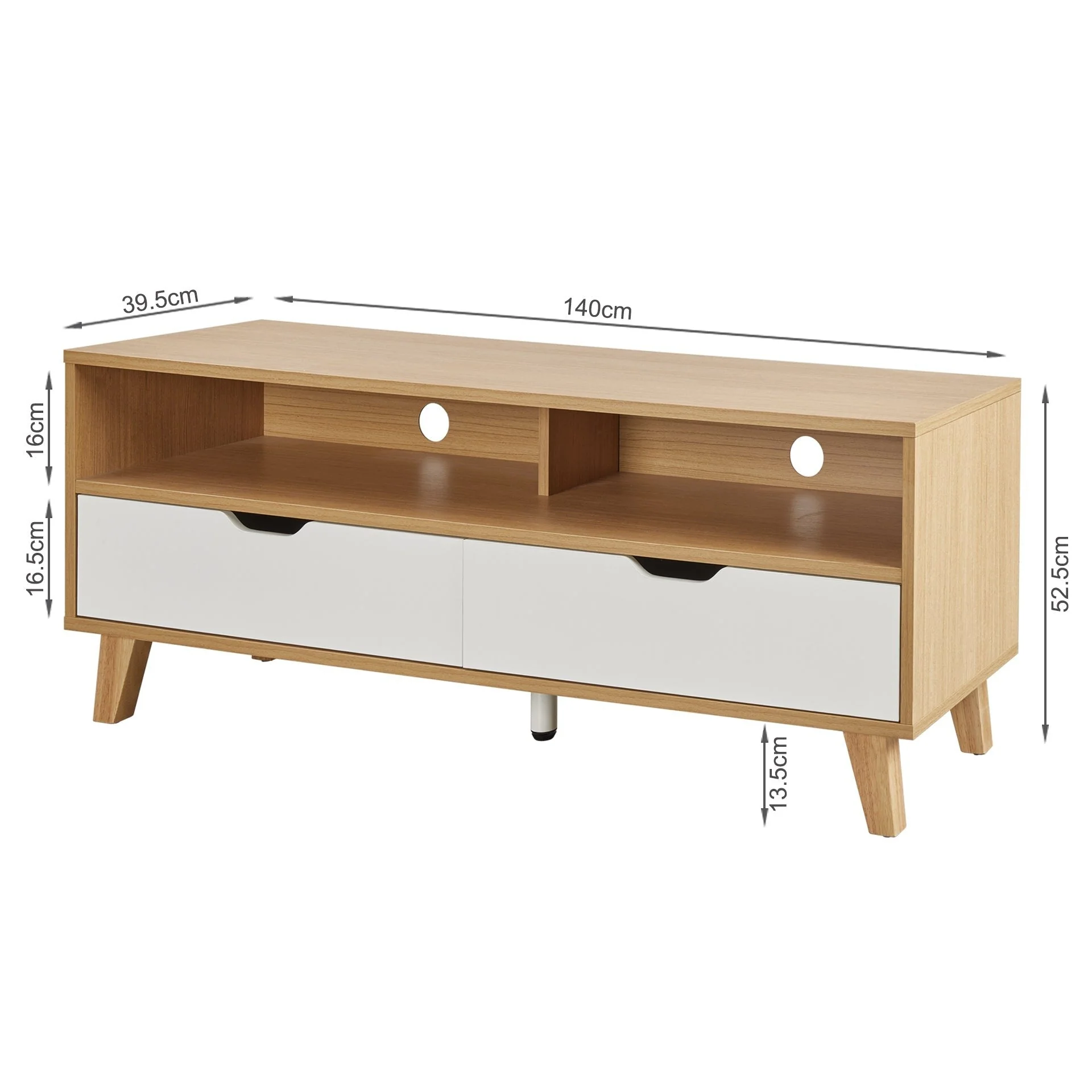 Schertz 1.4m Entertainment Unit - Oak - Image 15