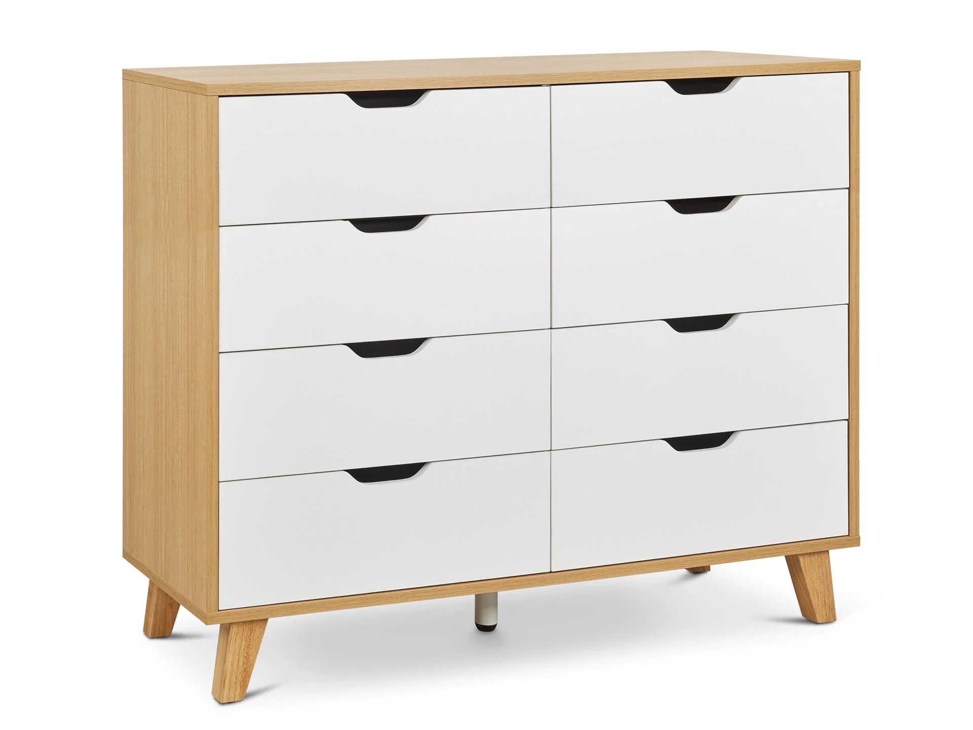 SCHERTZ Wooden Low Boy 8 Drawers - Oak - Image 2