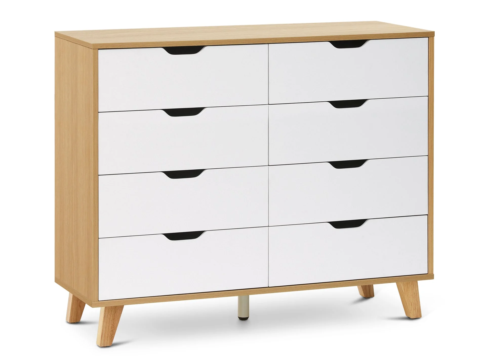 SCHERTZ Wooden Low Boy 8 Drawers - Oak - Image 3