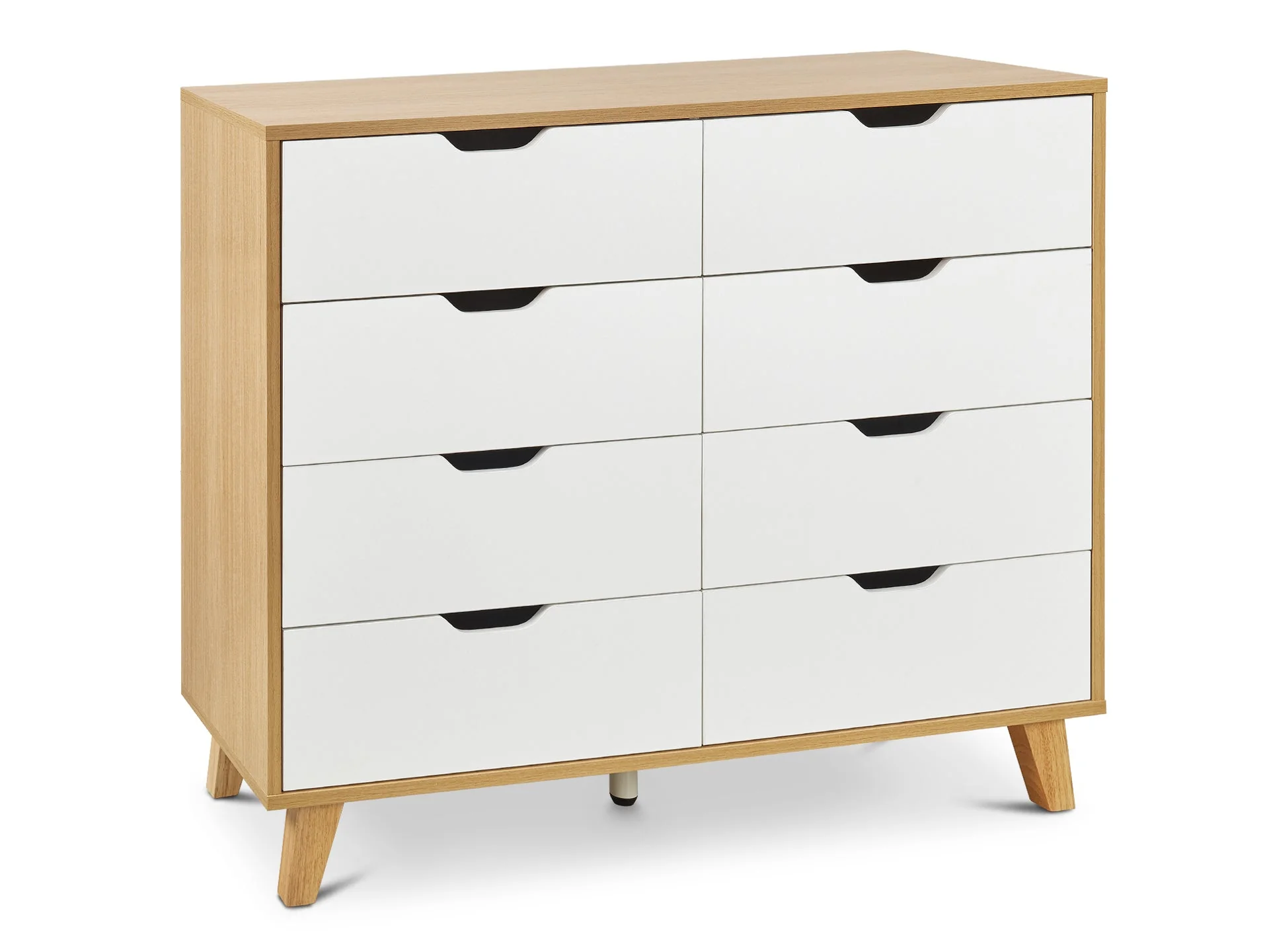 SCHERTZ Wooden Low Boy 8 Drawers - Oak - Image 4
