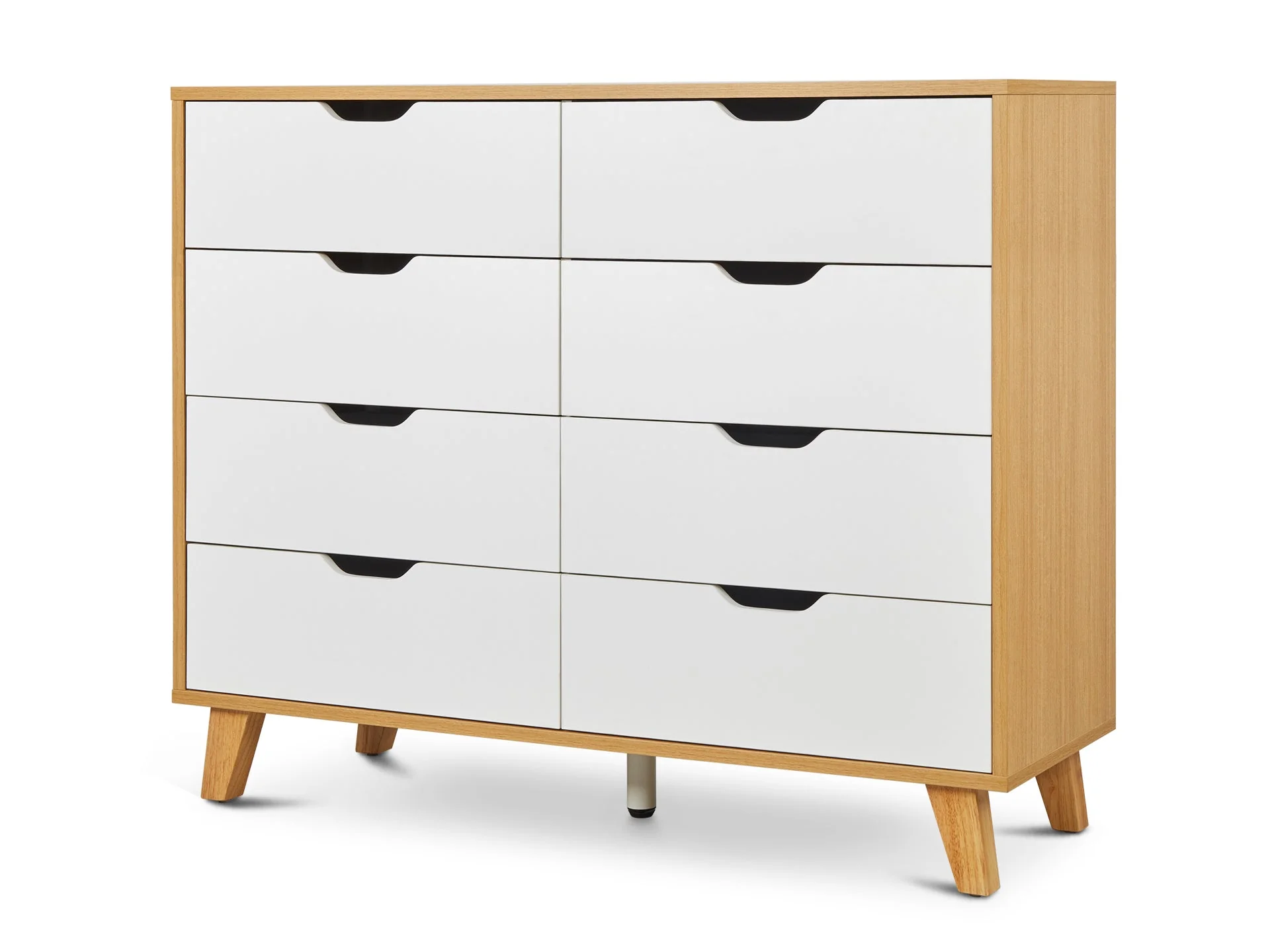 SCHERTZ Wooden Low Boy 8 Drawers - Oak - Image 5