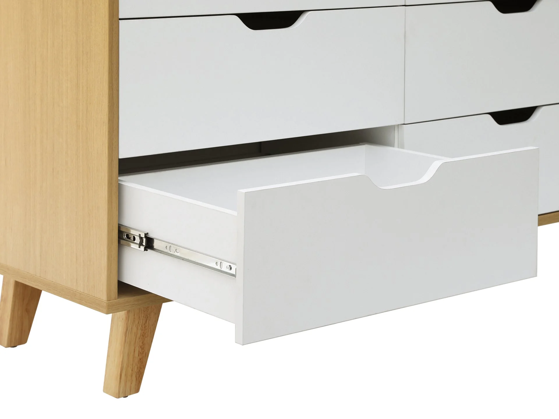 SCHERTZ Wooden Low Boy 8 Drawers - Oak - Image 8