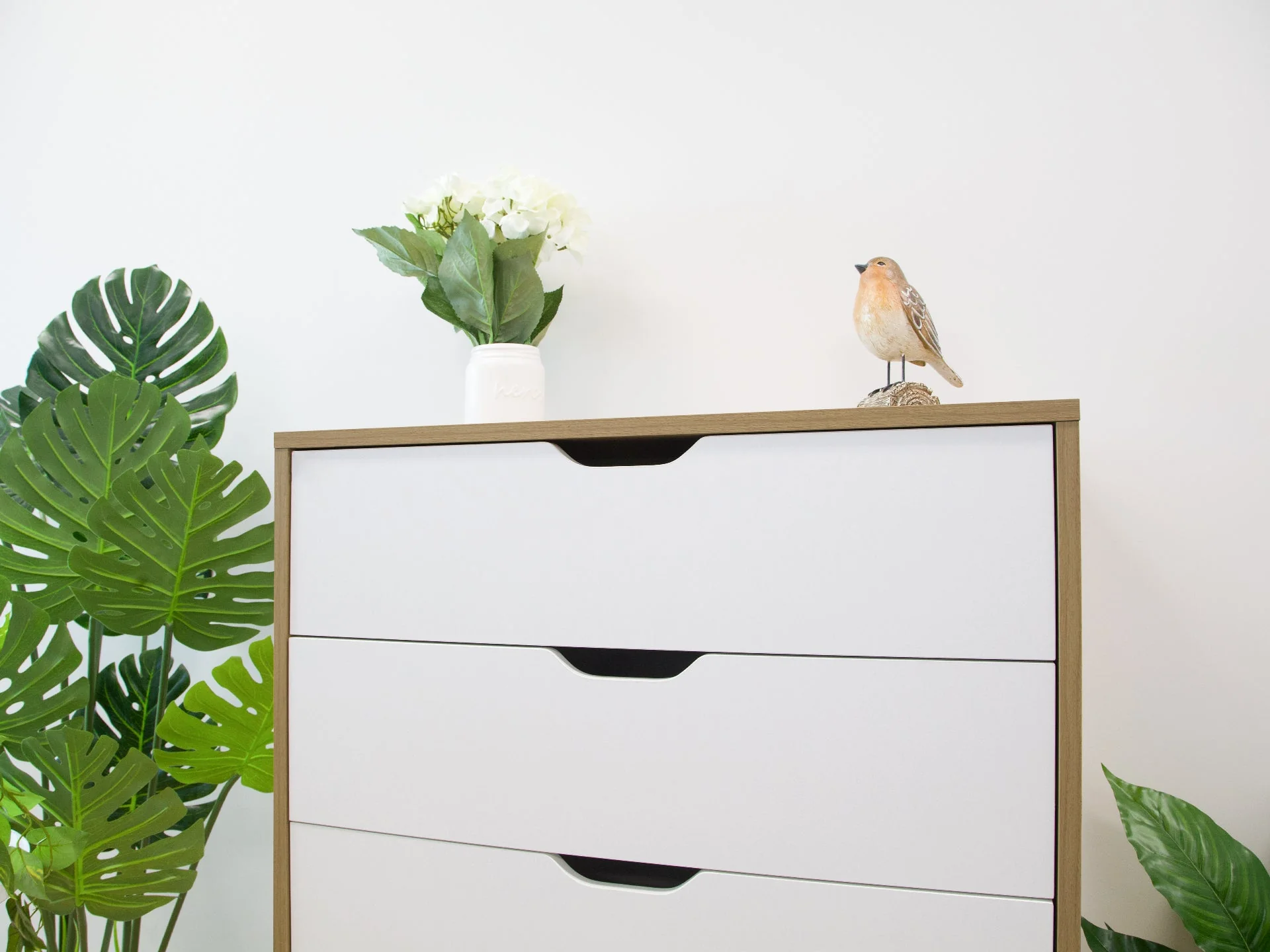 SCHERTZ Wooden Tallboy 4 Drawers - Oak - Image 3
