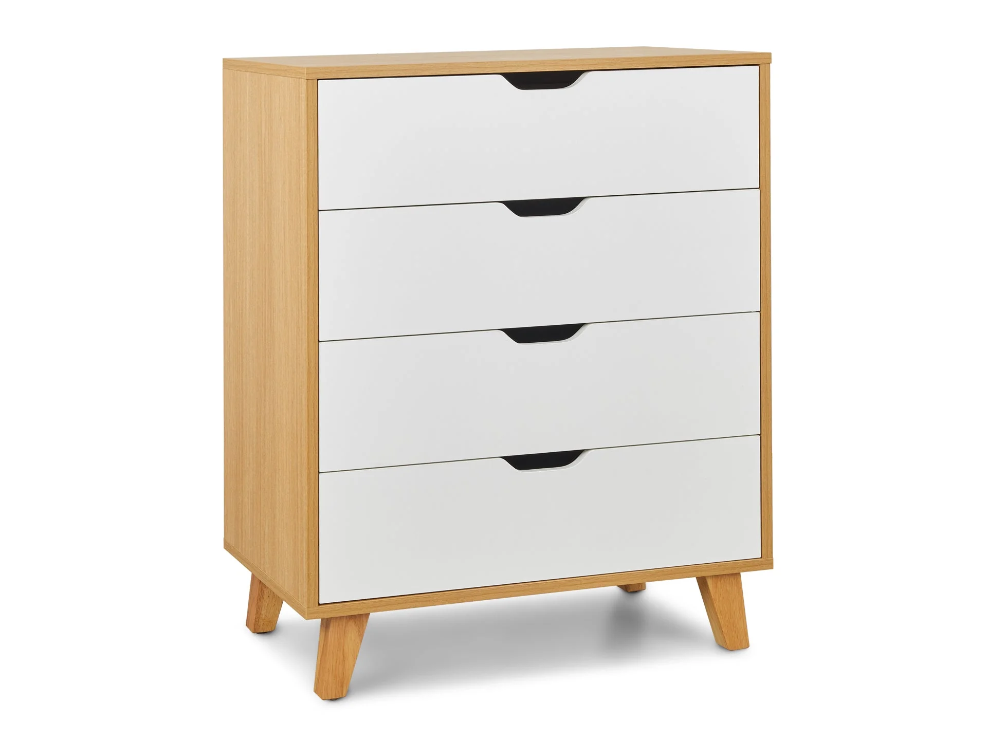 SCHERTZ Wooden Tallboy 4 Drawers - Oak - Image 5
