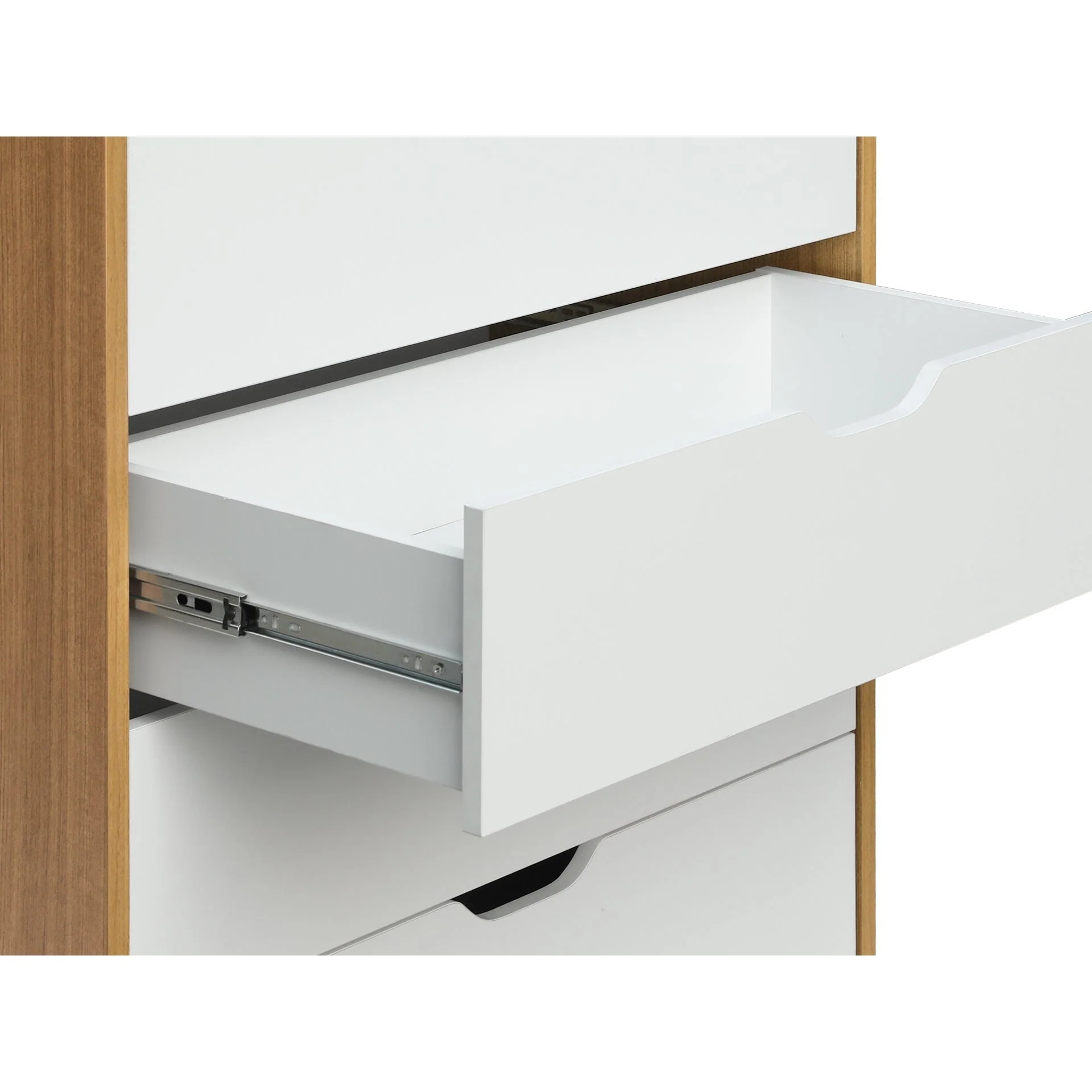 Schertz Wooden Tallboy 6 Drawers - Oak - Image 7