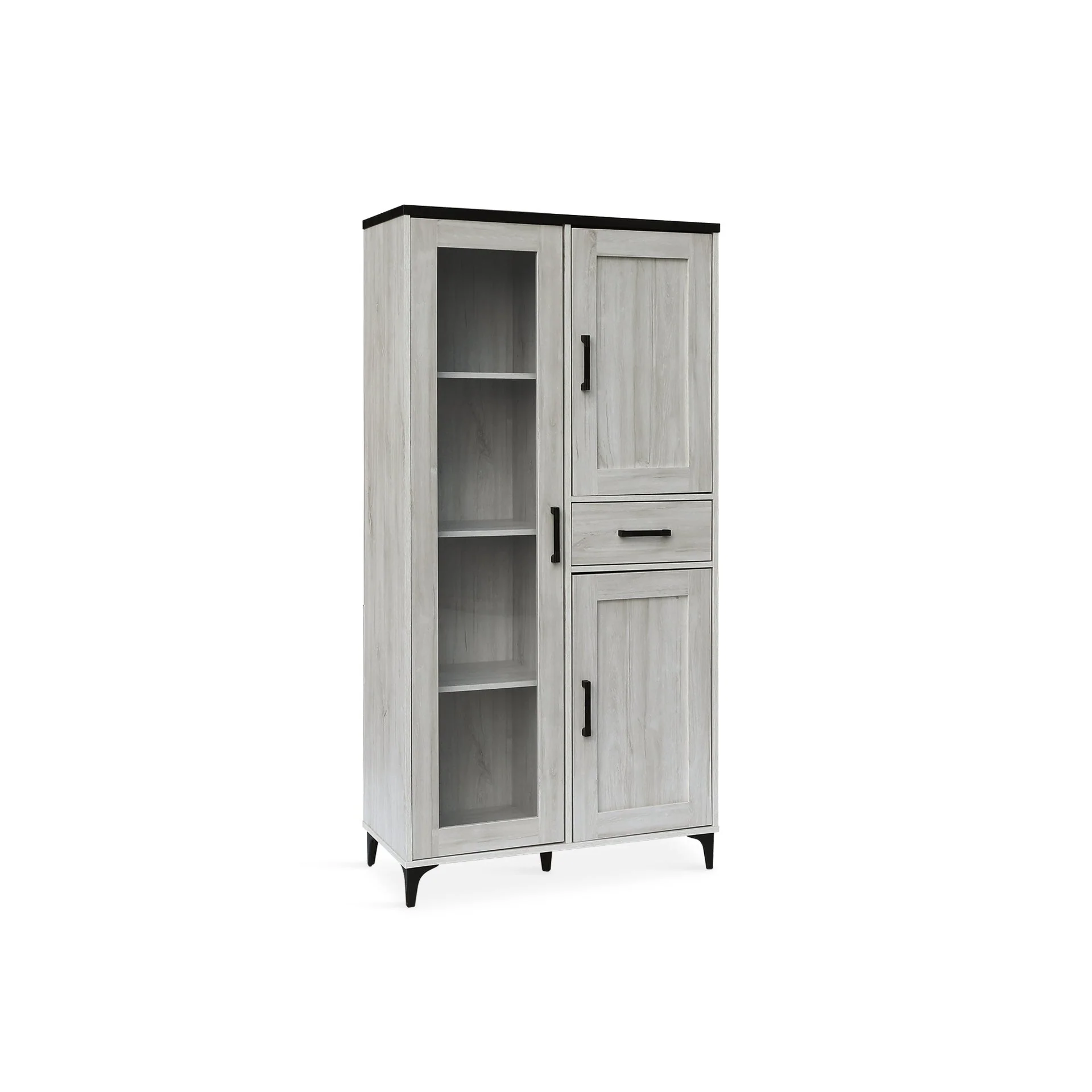 Scottie Storage Cabinet - White Oak + Black - Image 4