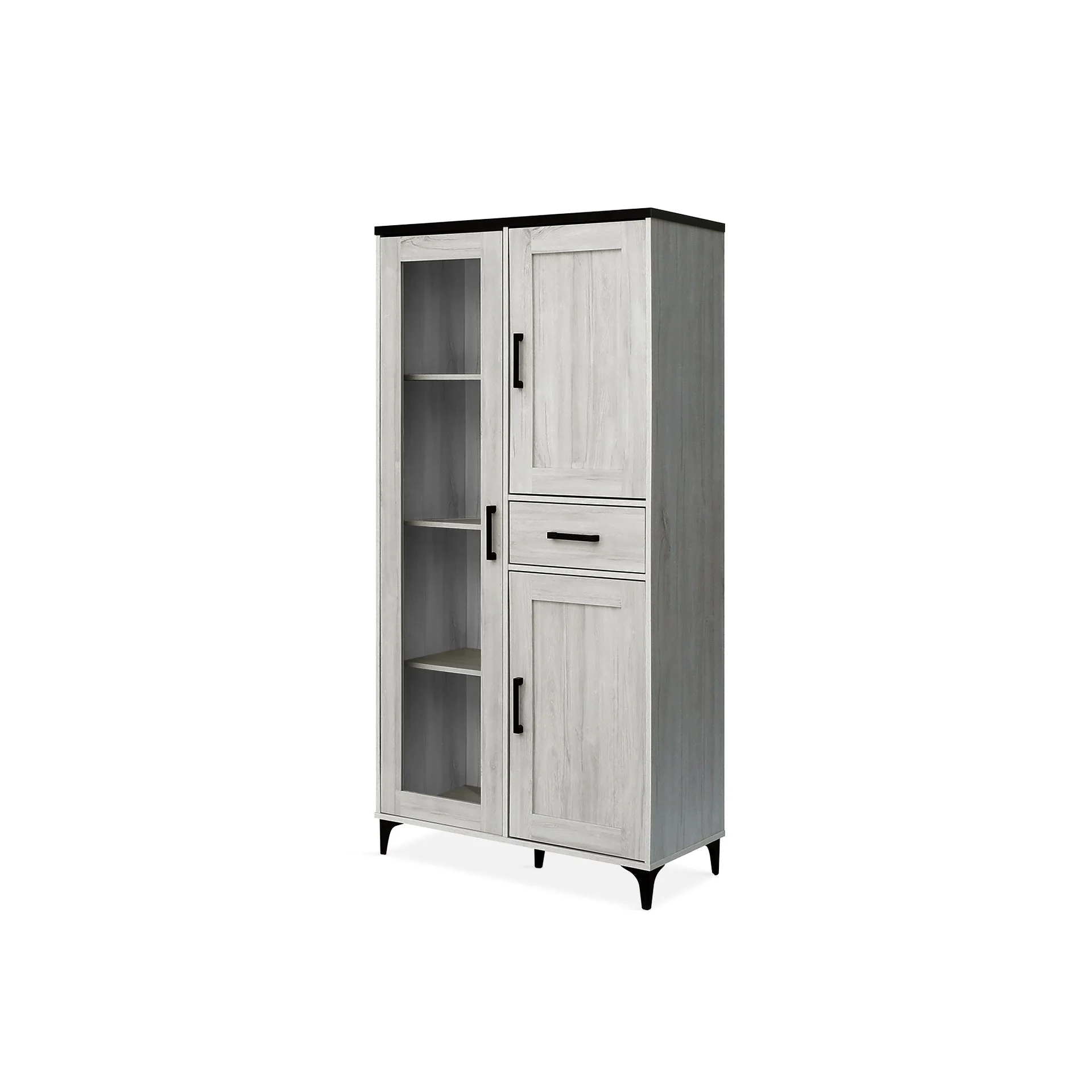 Scottie Storage Cabinet - White Oak + Black - Image 6