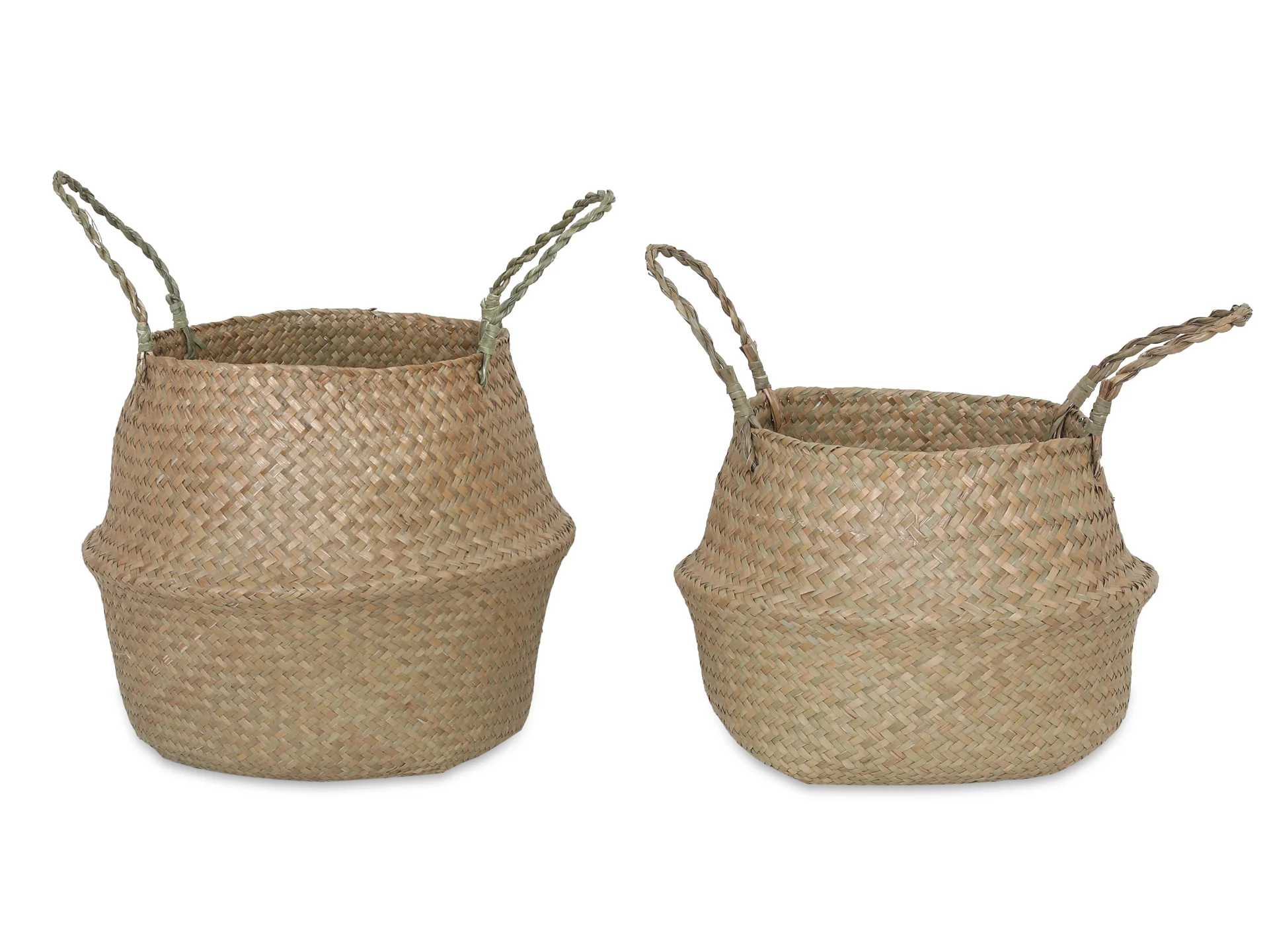 Seagrass Woven Basket Belly Basket - Set of 2 - S/M - Image 3