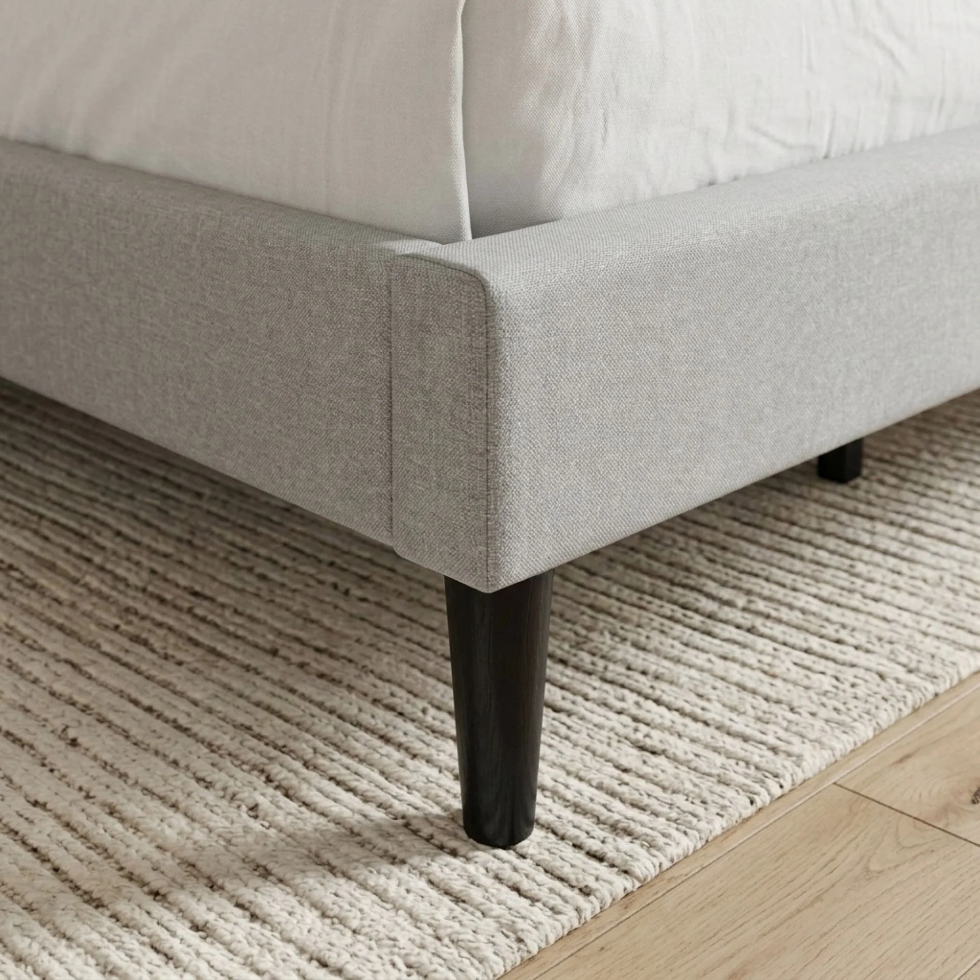 Sealy Super King Fabric Bed Frame - Silver - Image 9