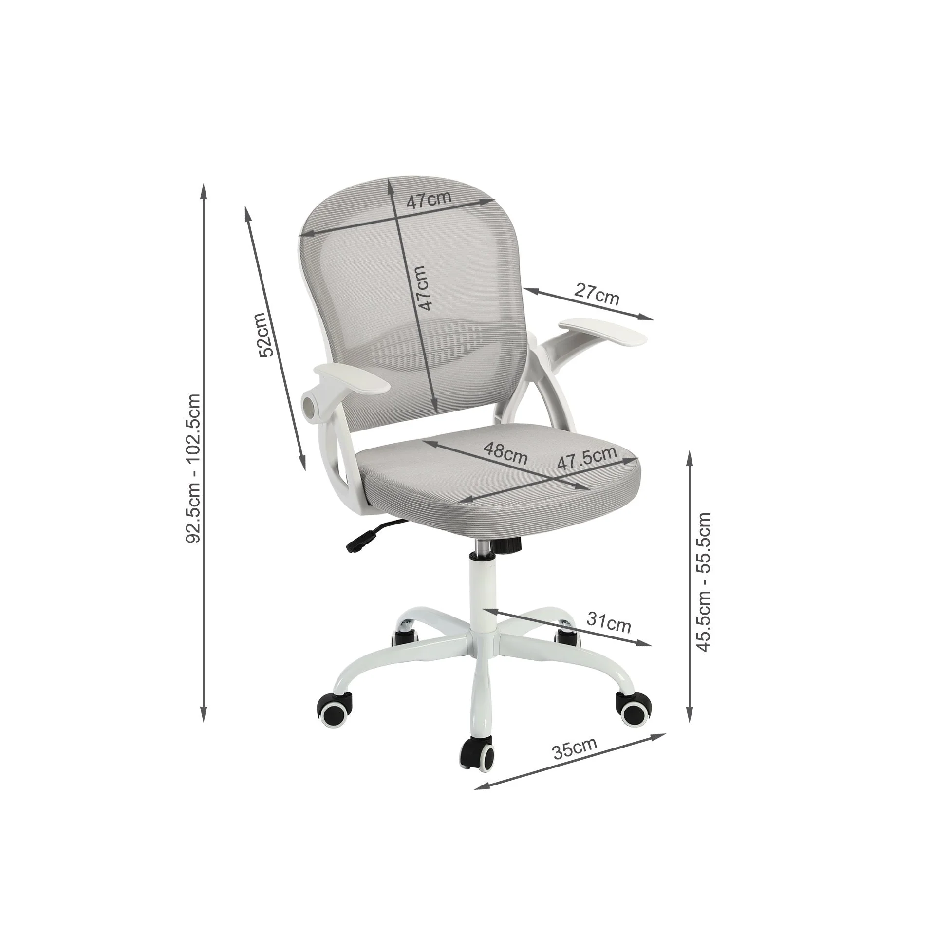 Sean Office Chair - Grey - Image 12