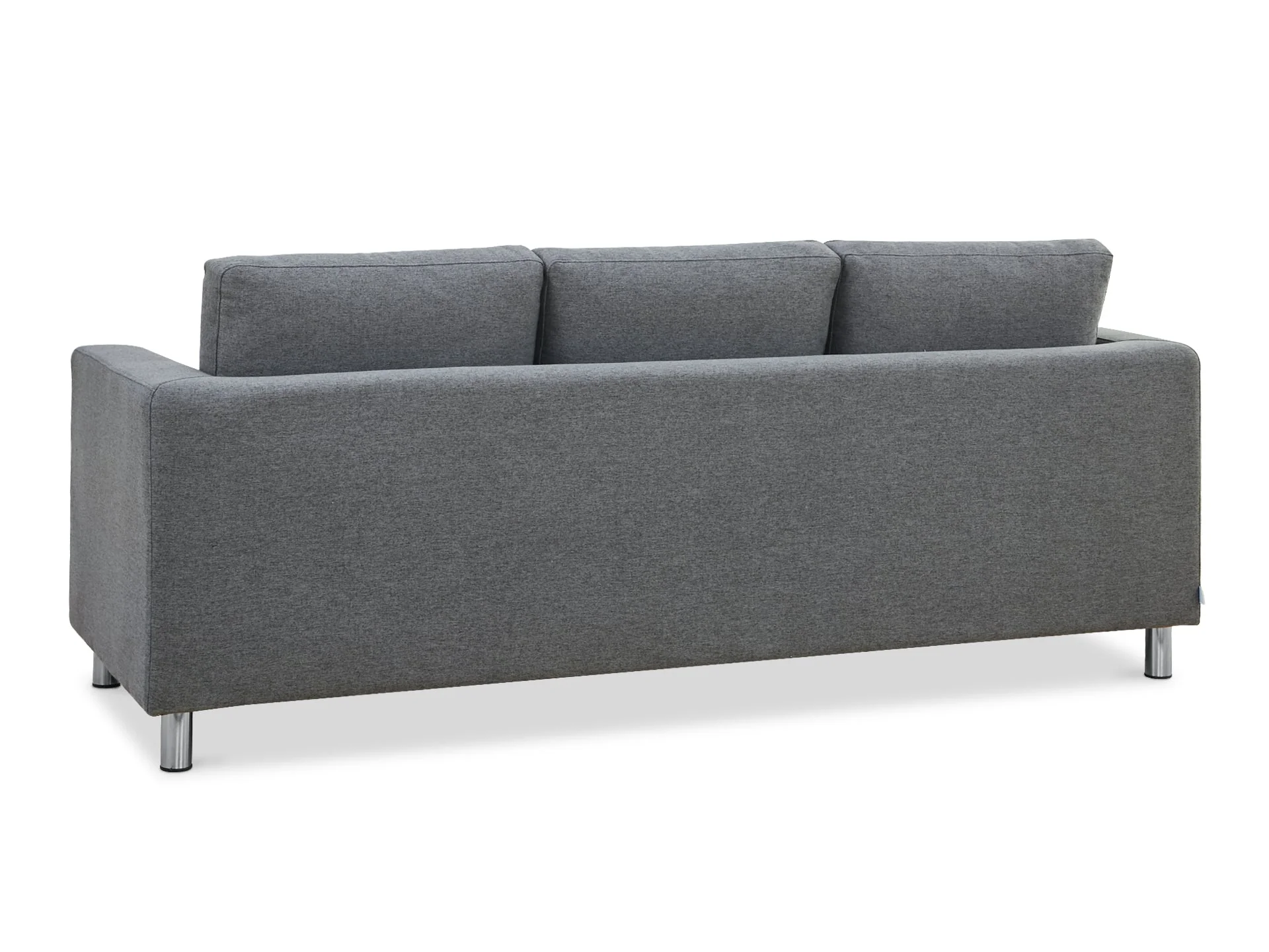 Seattle 3-Seater Fabric Sofa Couch with Chaise - Dark Grey - Image 3