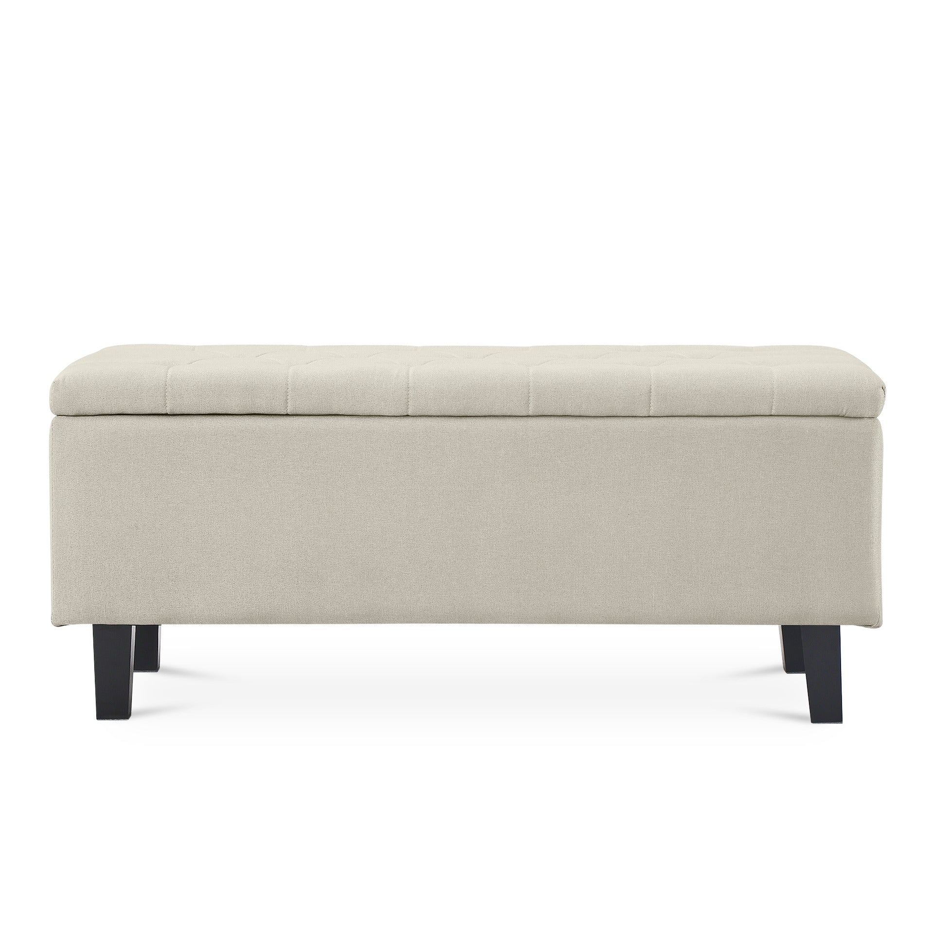 Sebastian Linen Storage Ottoman Bench - Beige - Image 5