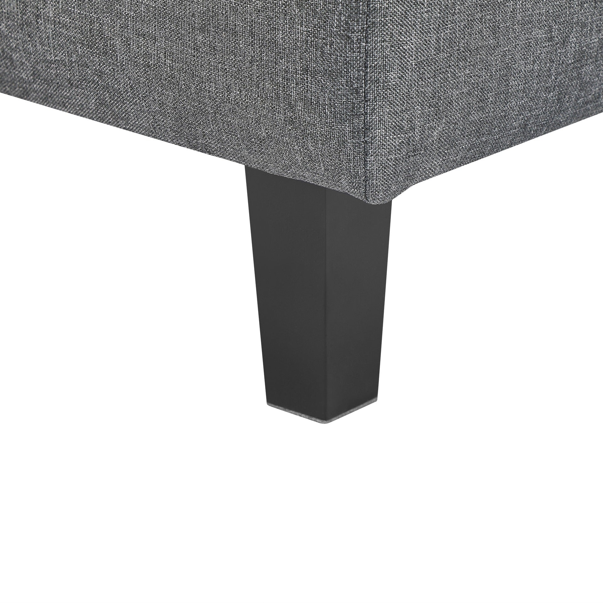 Sebastian Linen Storage Ottoman Bench - Grey - Image 9