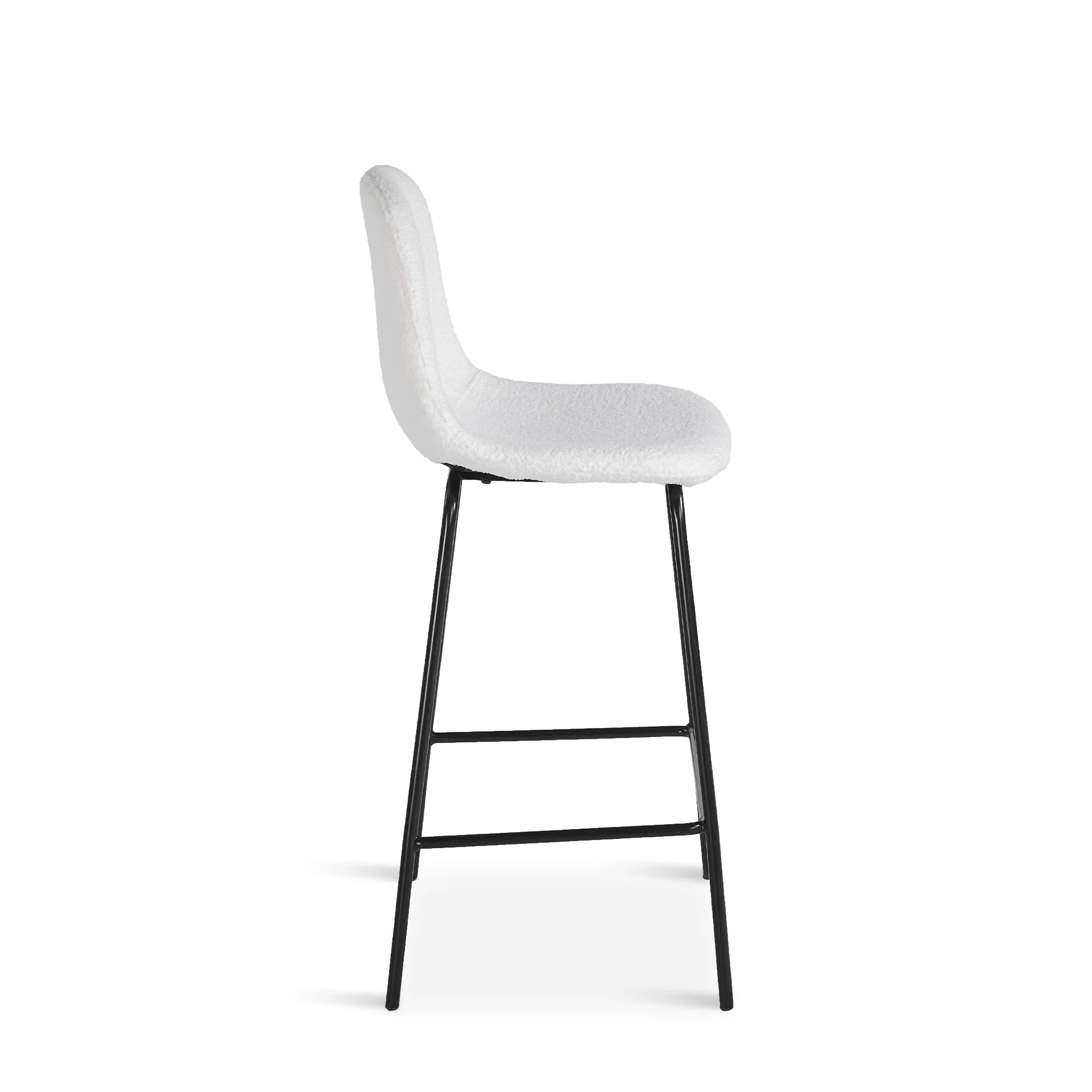 Selo Boucle Bar Stool - Set Of 2 - White - Image 10