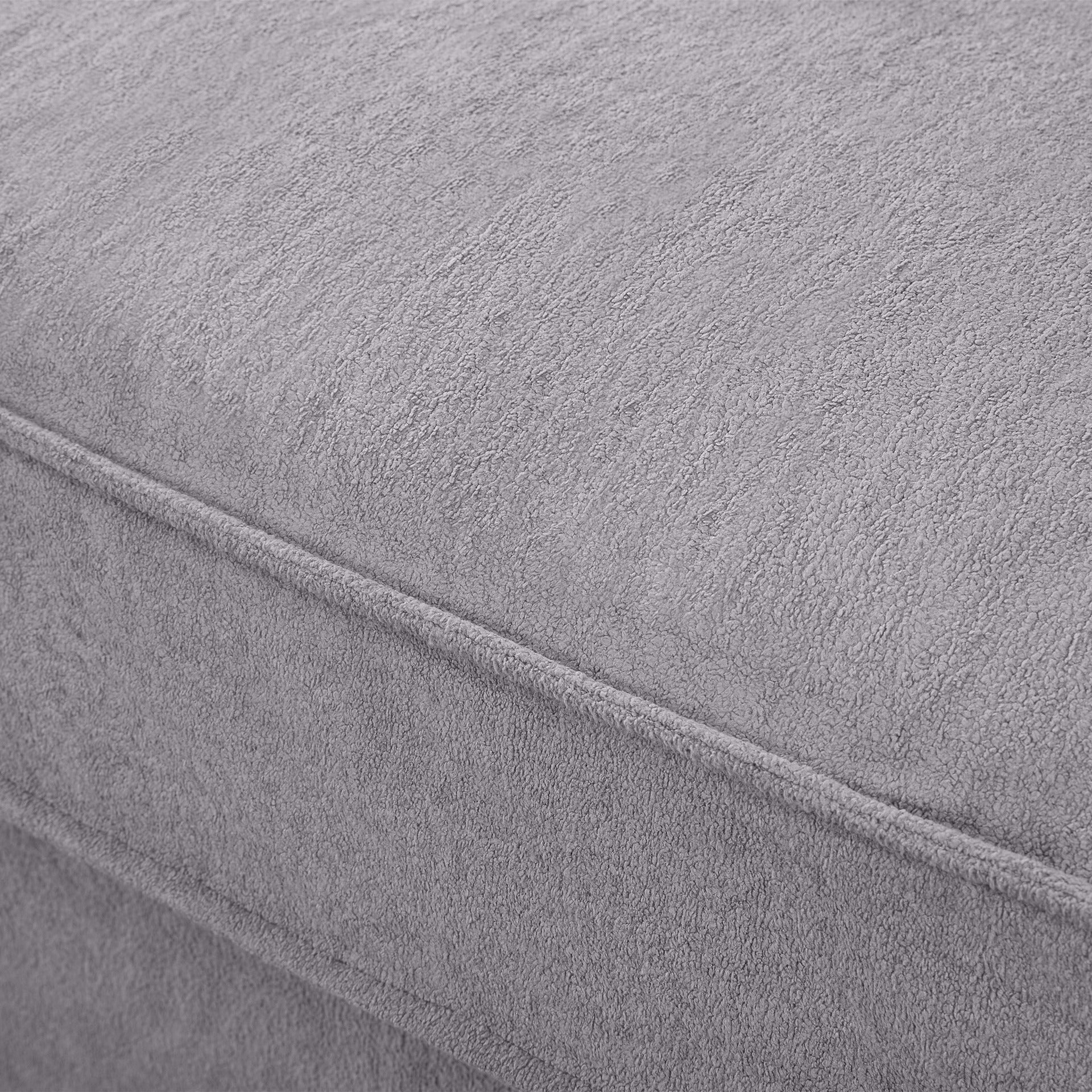 Serene Velvet 3 Seater Sofa - Light Grey - Image 13