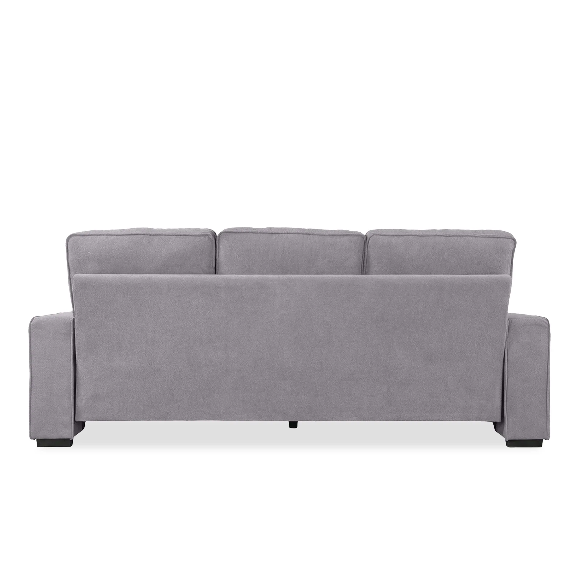 Serene Velvet 3 Seater Sofa - Light Grey - Image 9