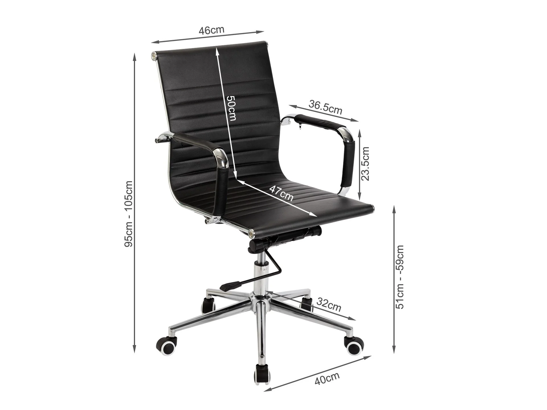 Serta Office Chair - Black - Image 10