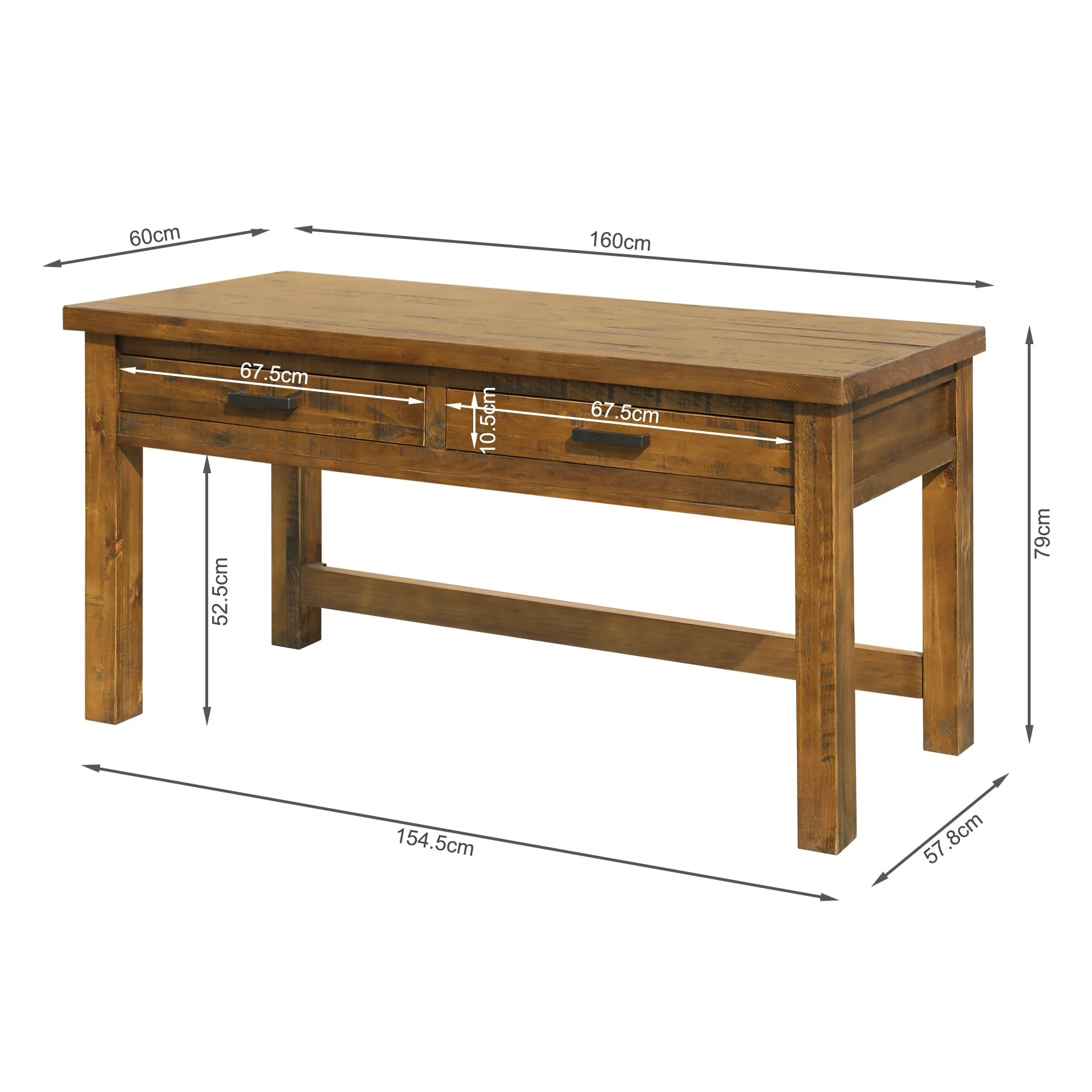 Settler 160cm Solid Wood Computer Desk - Lahsa - Image 6
