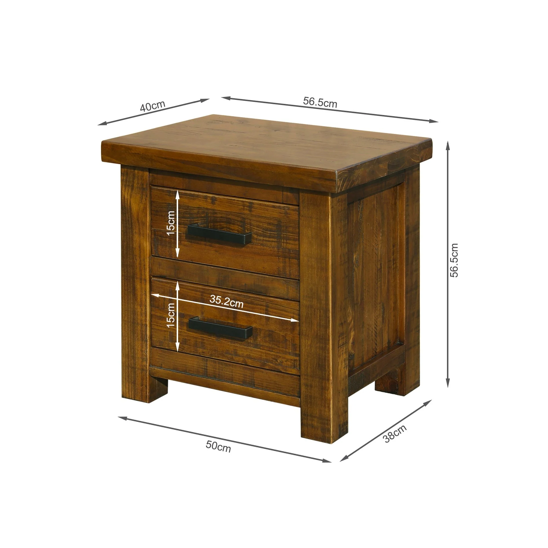 Settler Solid Wood Bedside Table - Lahsa - Image 7