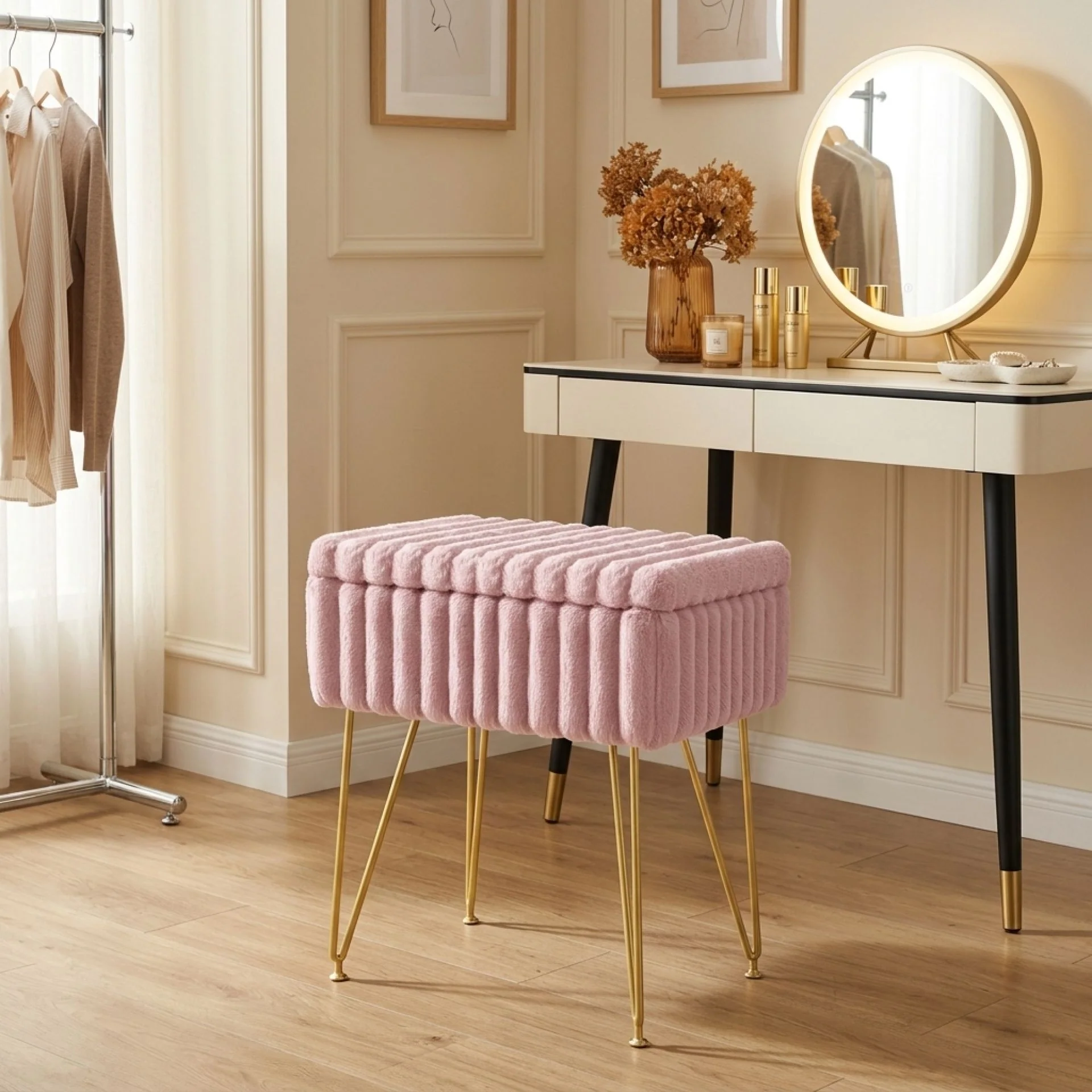 Sevan Storage Ottoman - Pink - Image 3