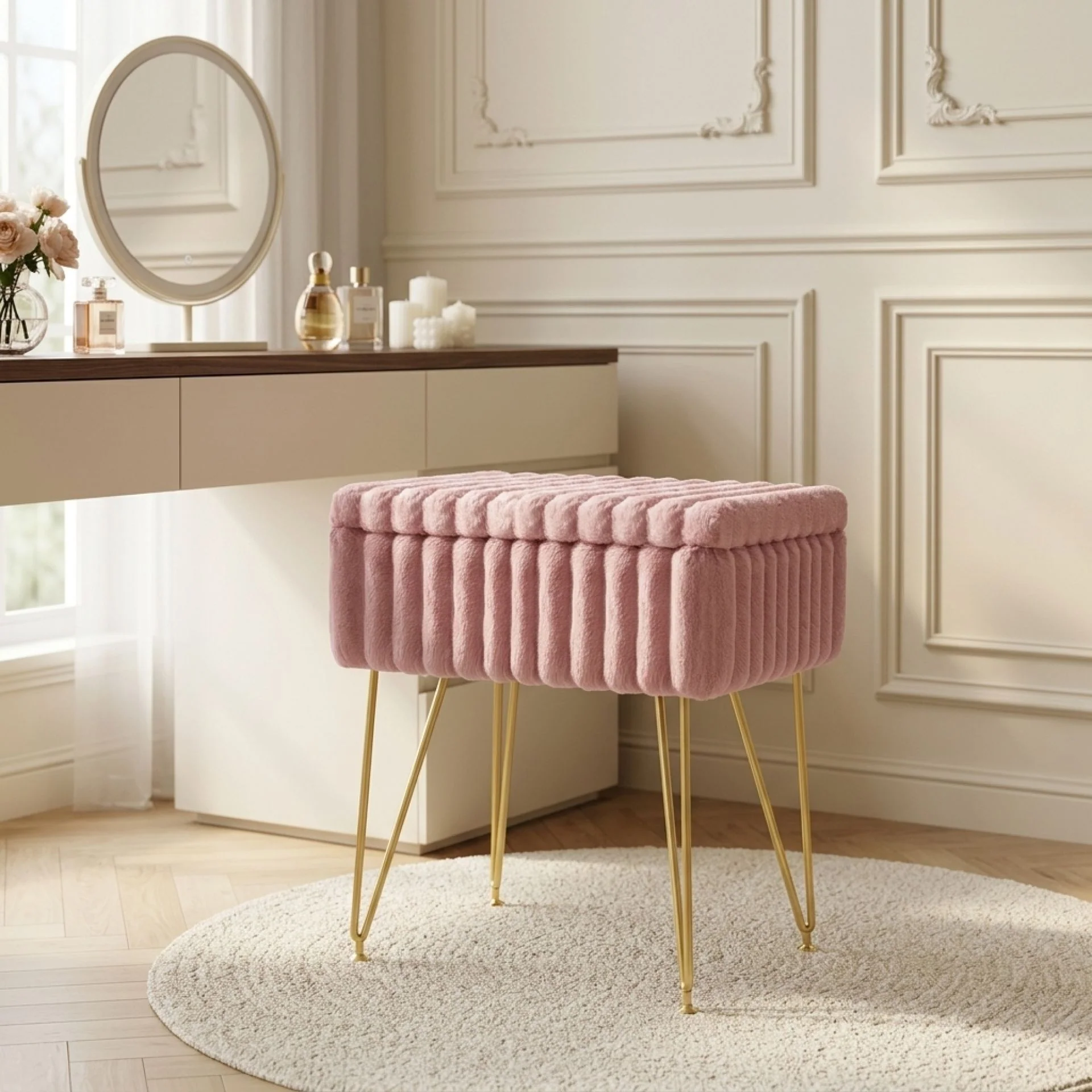 Sevan Storage Ottoman - Pink - Image 5