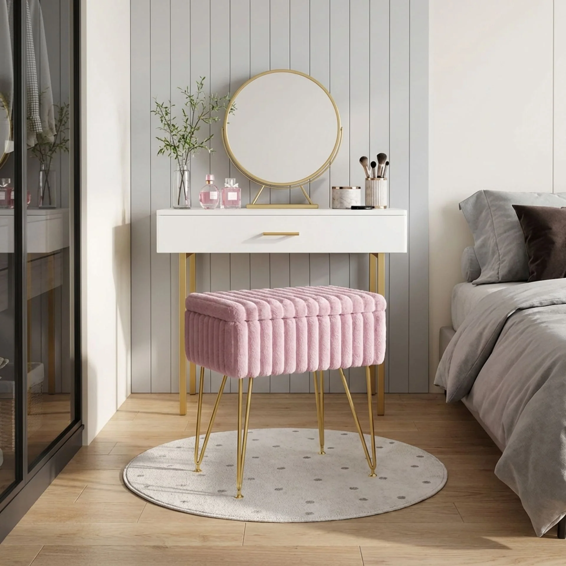 Sevan Storage Ottoman - Pink - Image 6