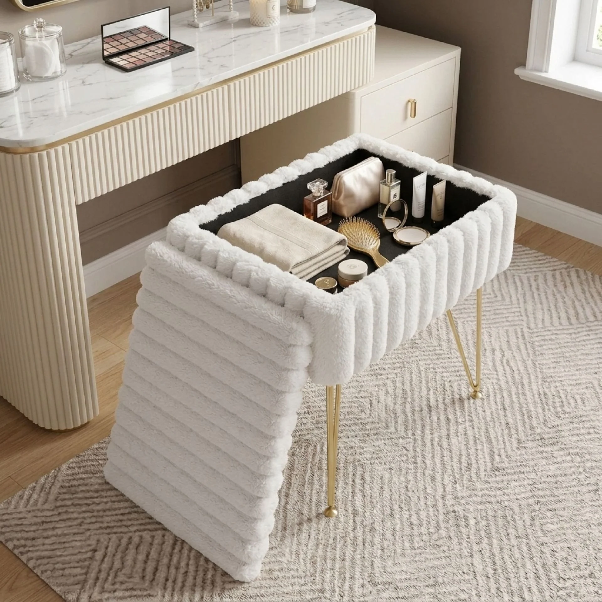 Sevan Storage Ottoman - White - Image 2