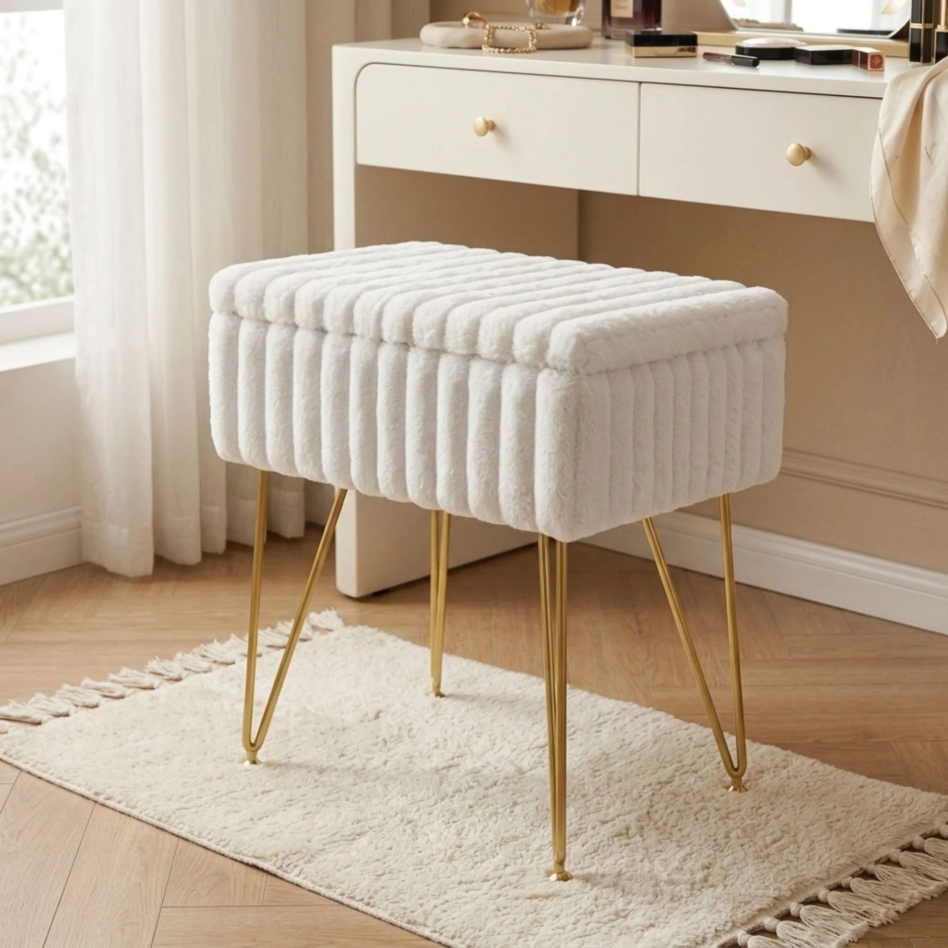 Sevan Storage Ottoman - White - Image 4
