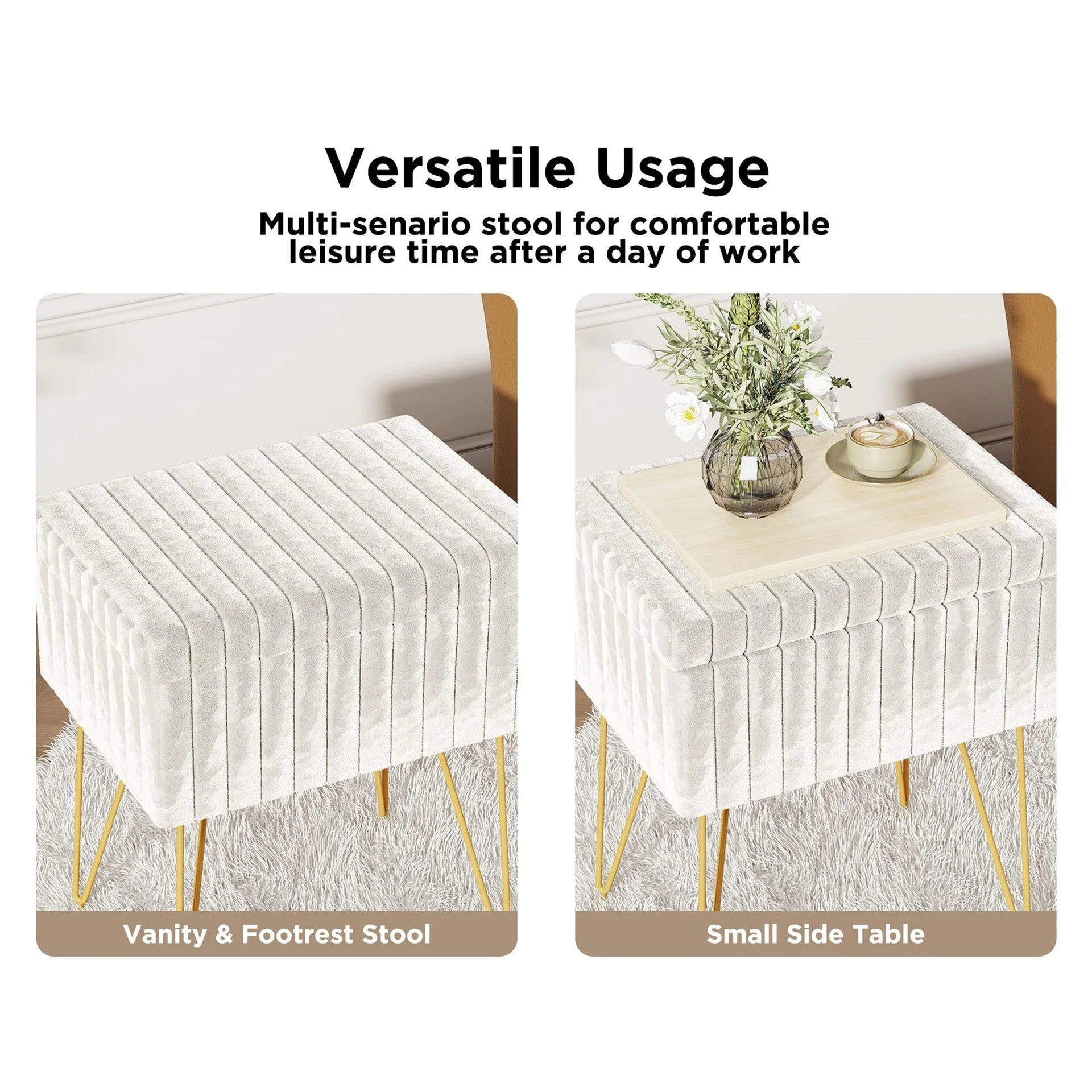 Sevan Storage Ottoman - White - Image 6