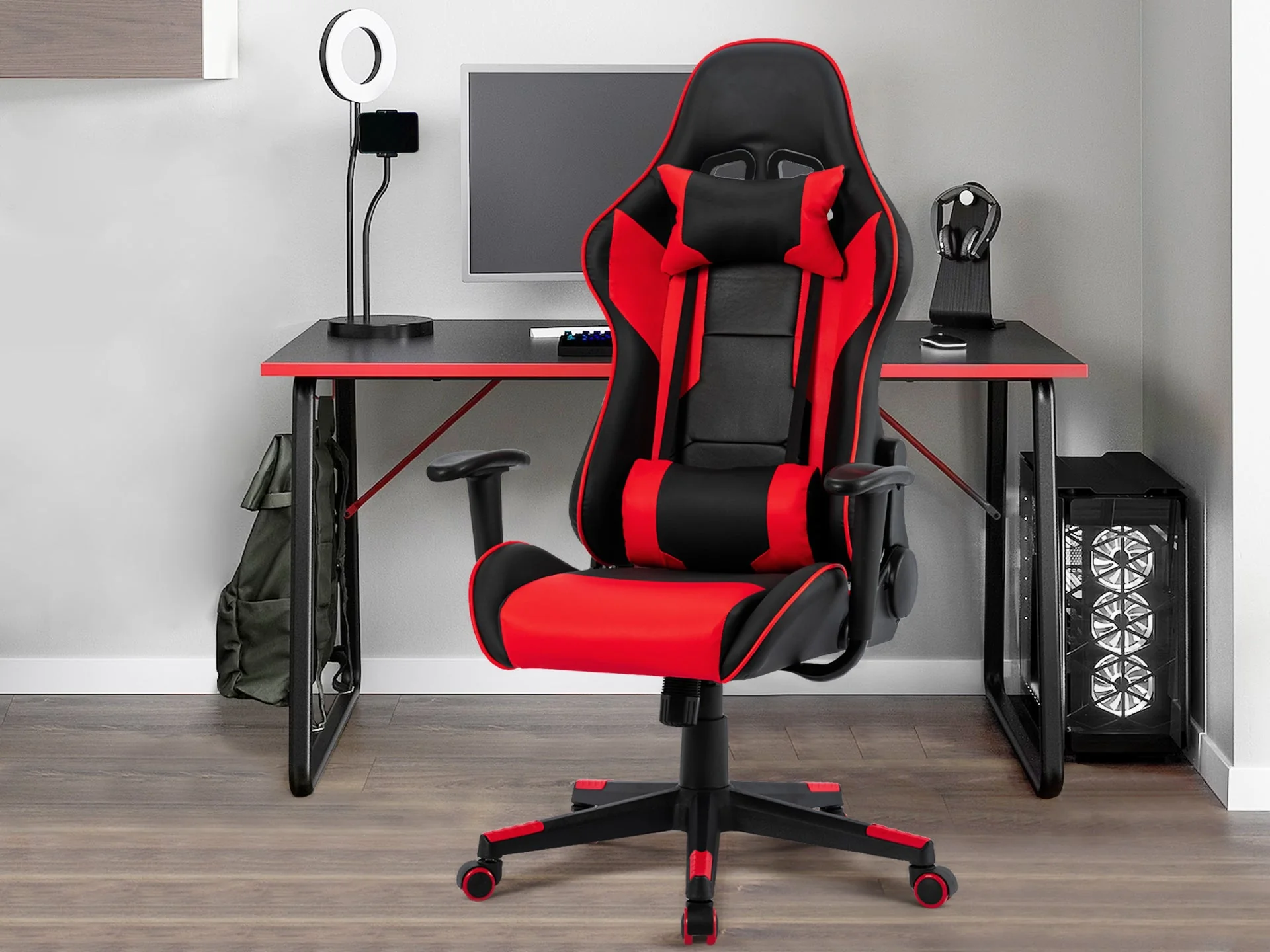 Shadow Gaming Chair - Black + Red - Image 2