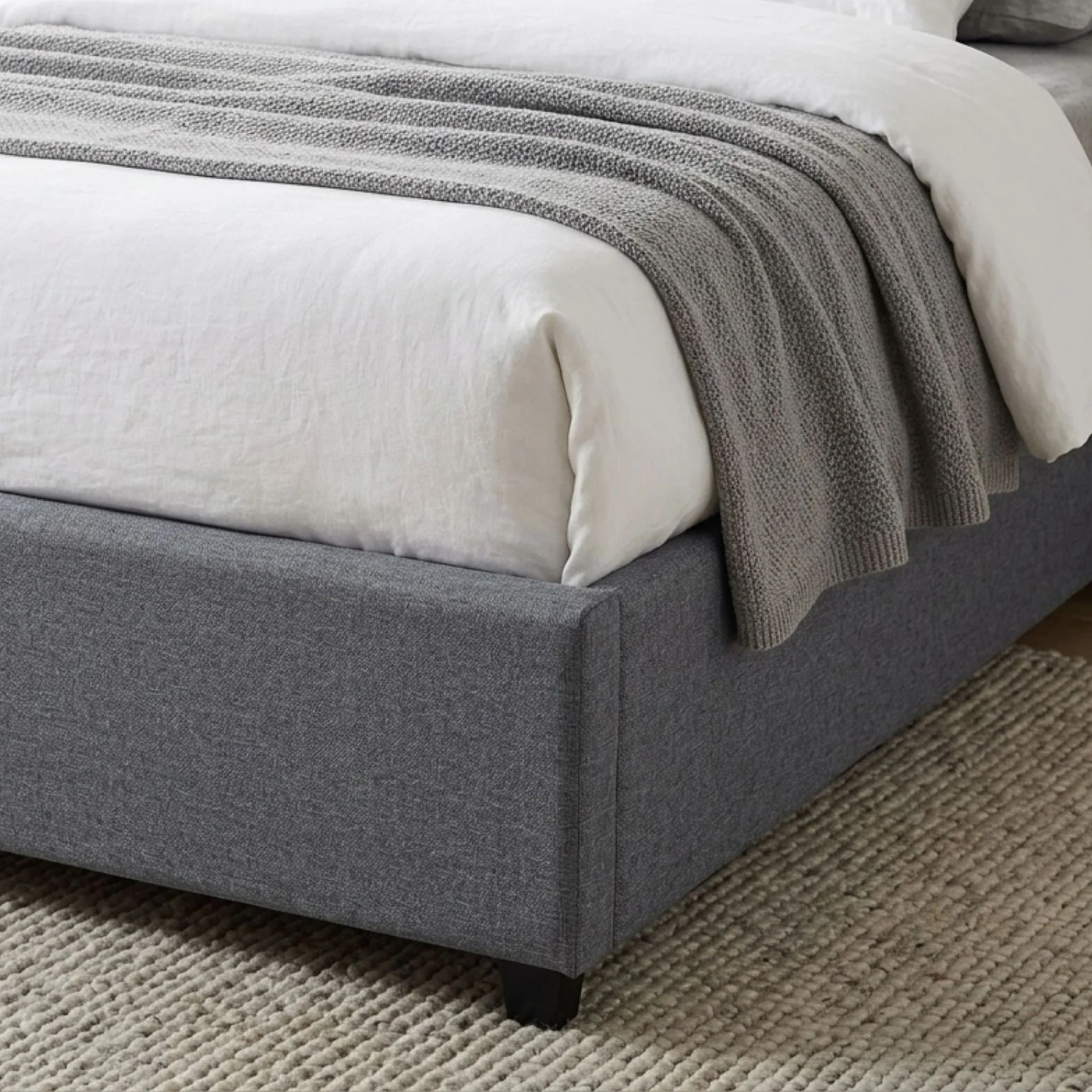 Shasta Double Bed Frame - Dark Grey - Image 5