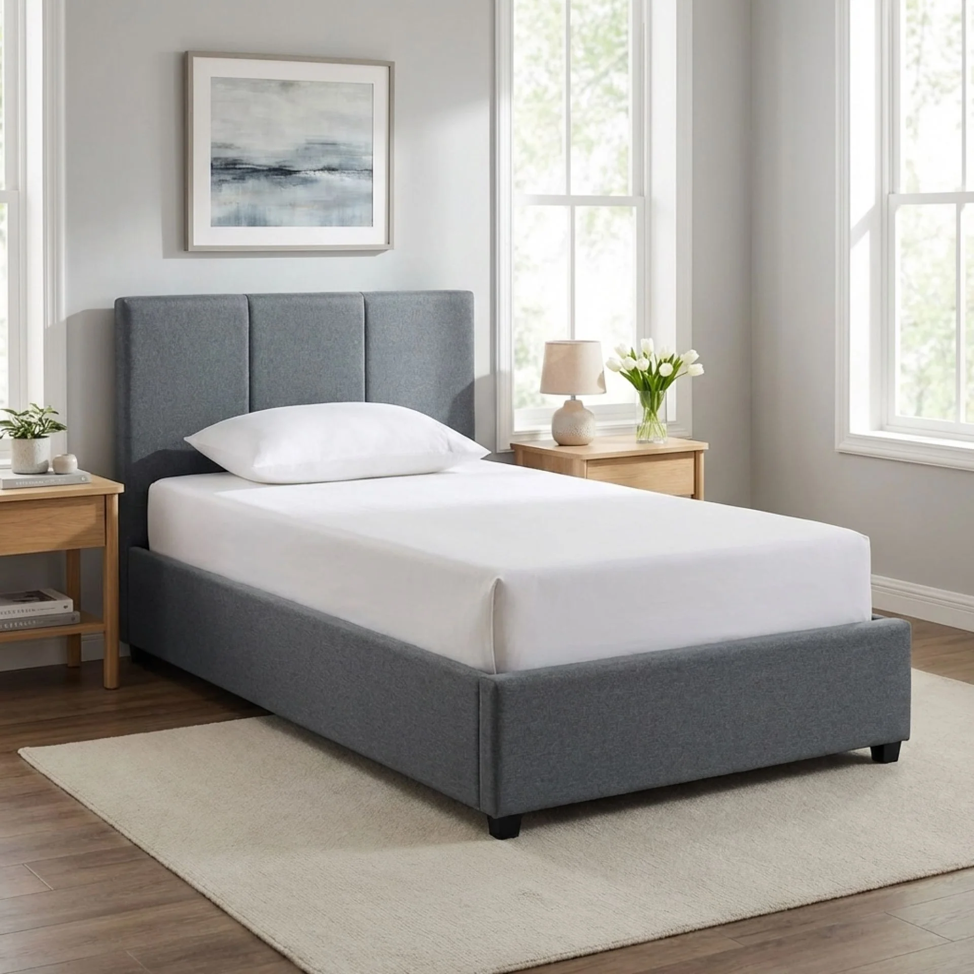 Shasta King Single Bed Frame - Dark Grey - Image 3