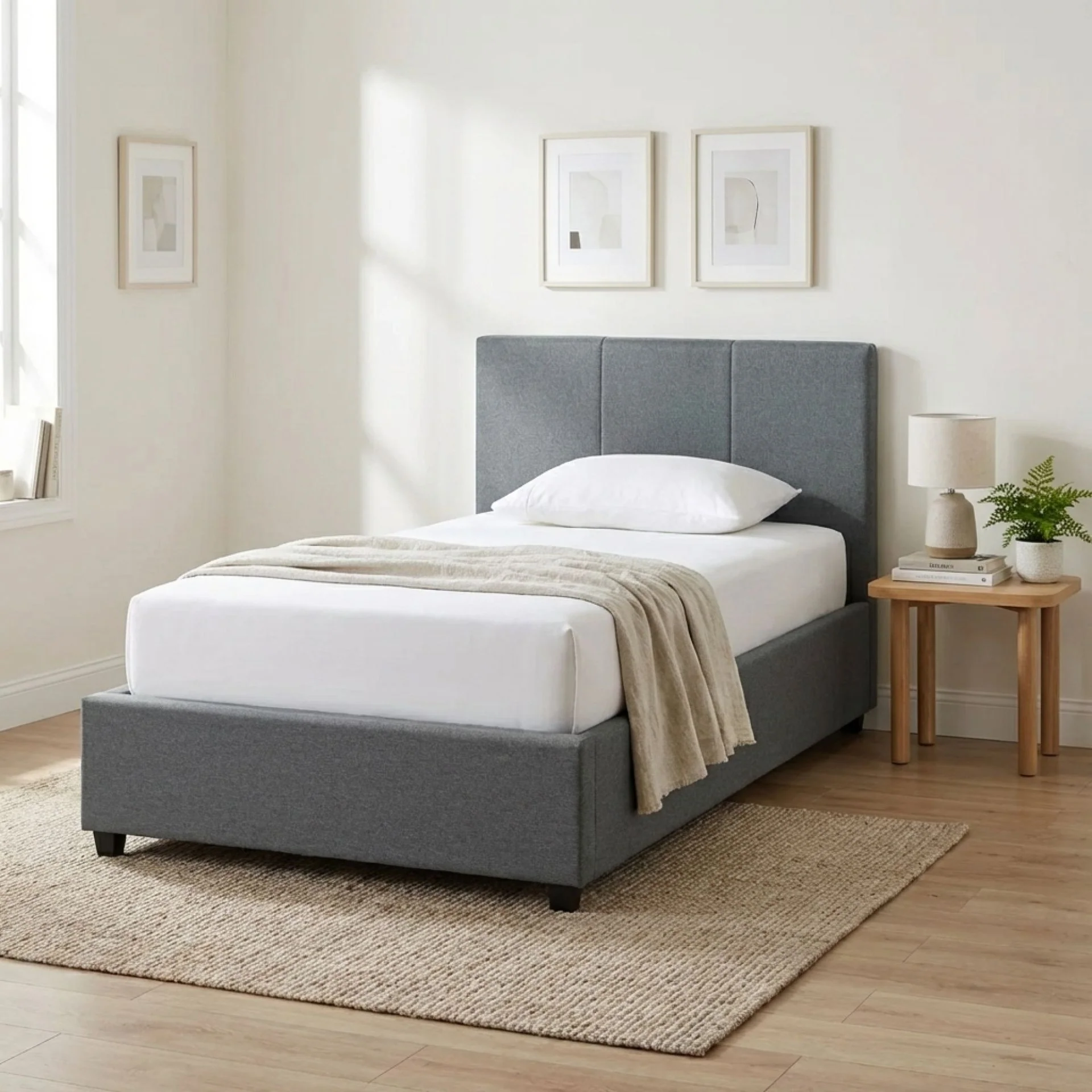 Shasta King Single Bed Frame - Dark Grey - Image 4